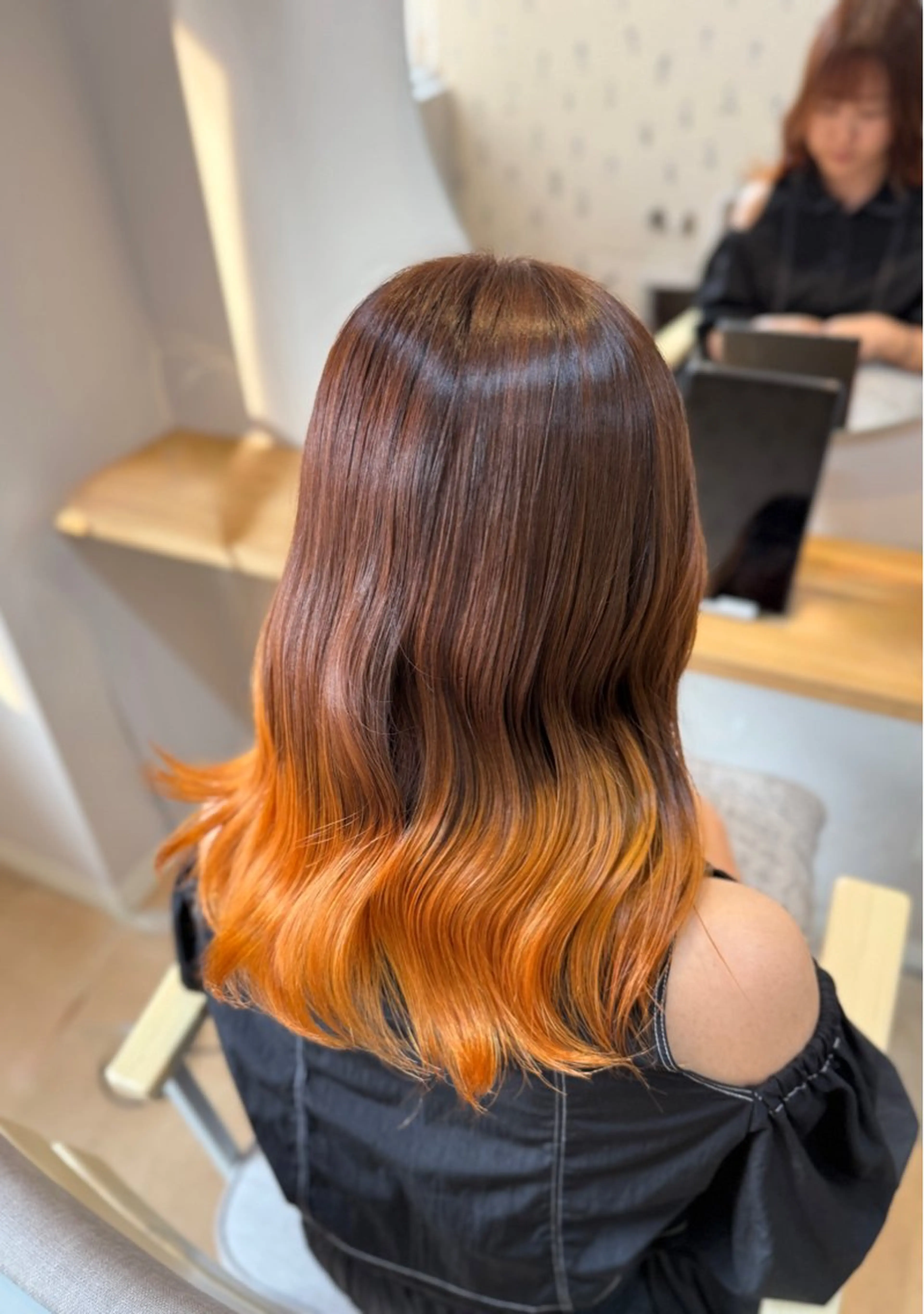ミディアム ヘアカラー トリートメント Aoi /暖色カラー /ボブモデル募集🪐のヘアスタイル