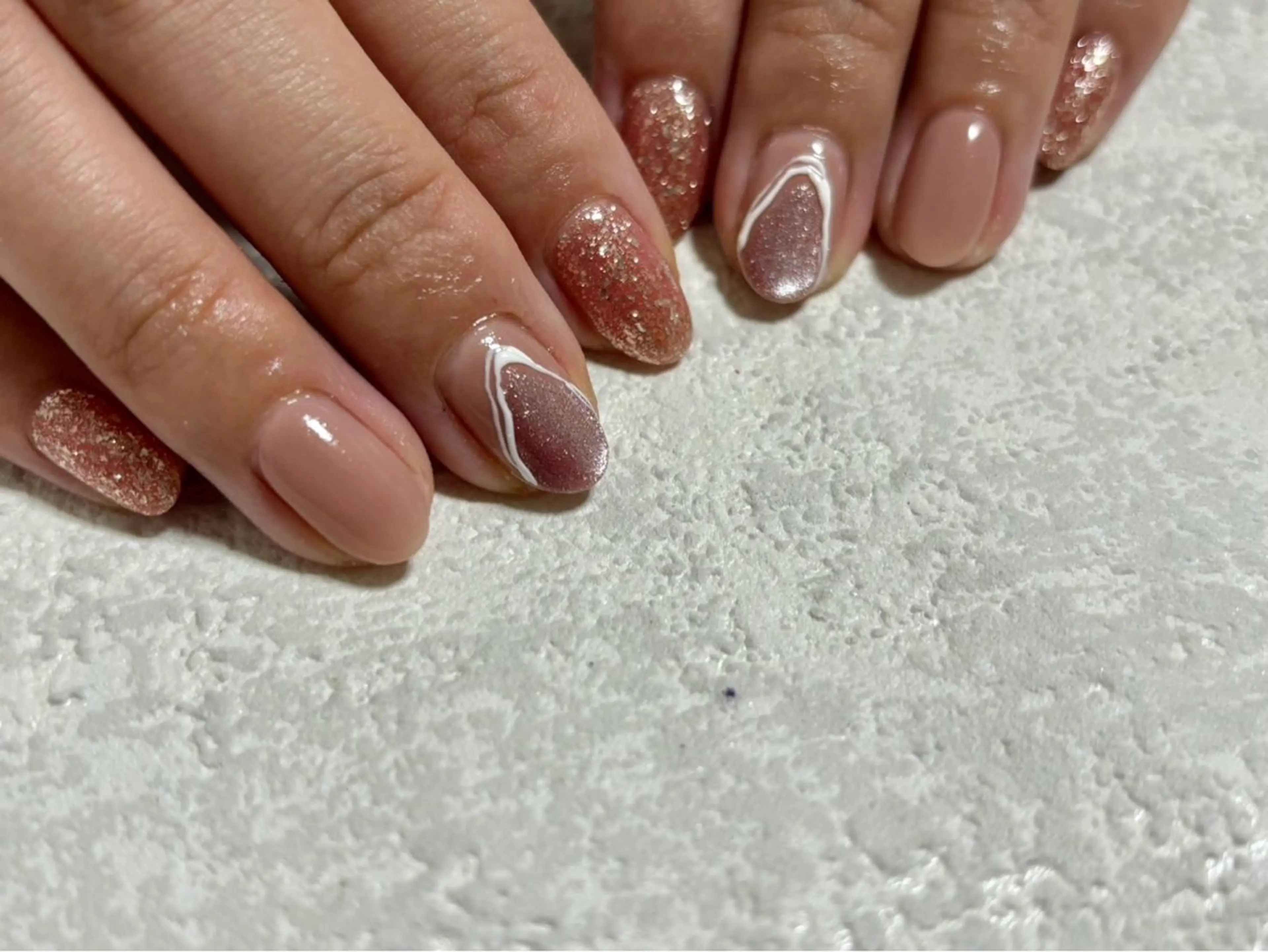 ネイル ジェルネイル 韓国ネイル マグネットネイル メンズネイル ワンカラーネイル kiki nail たまプラーザのネイルデザイン