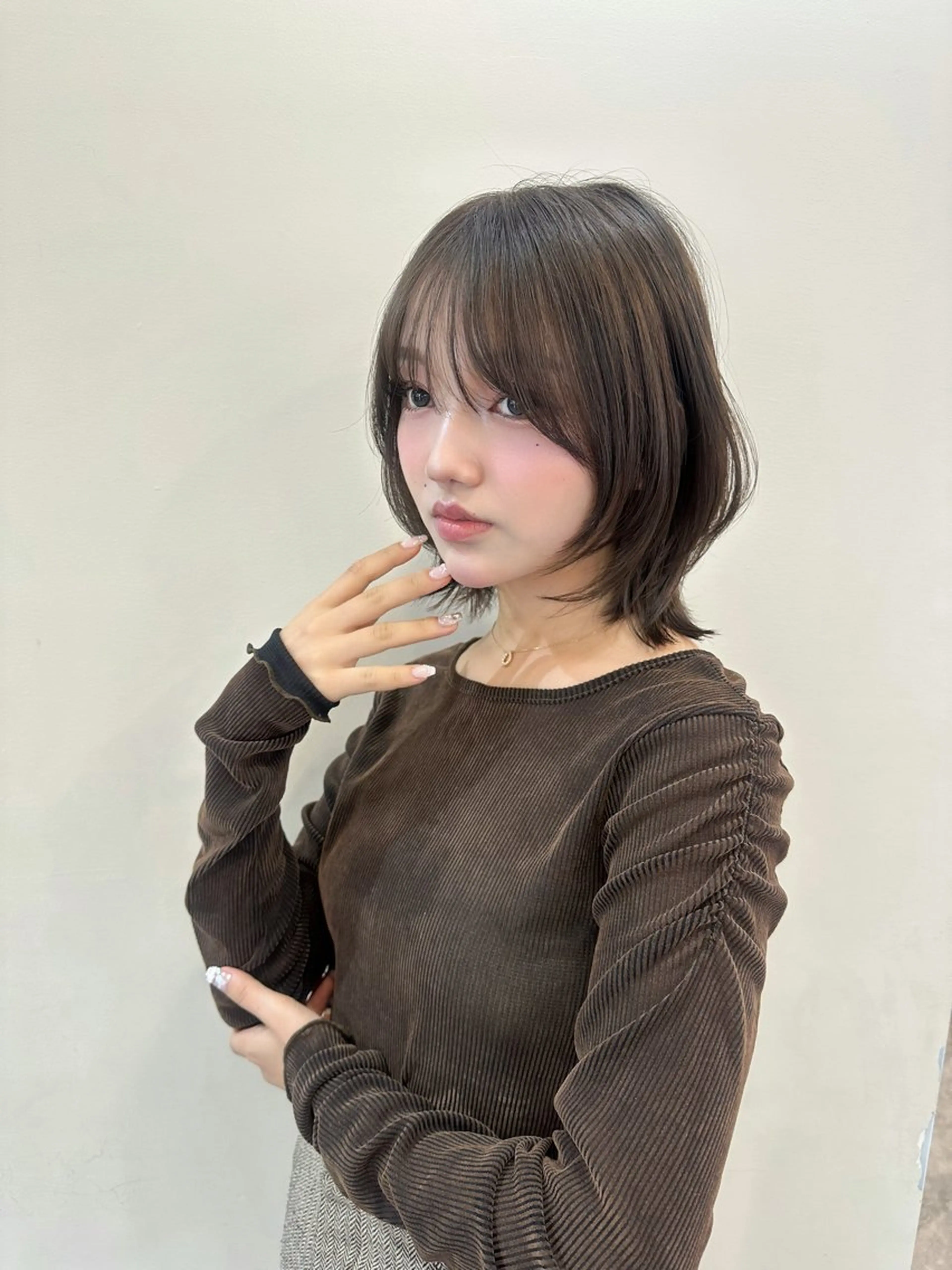 ミディアム ボブ くびれヘア 鎌倉 彩のヘアスタイル