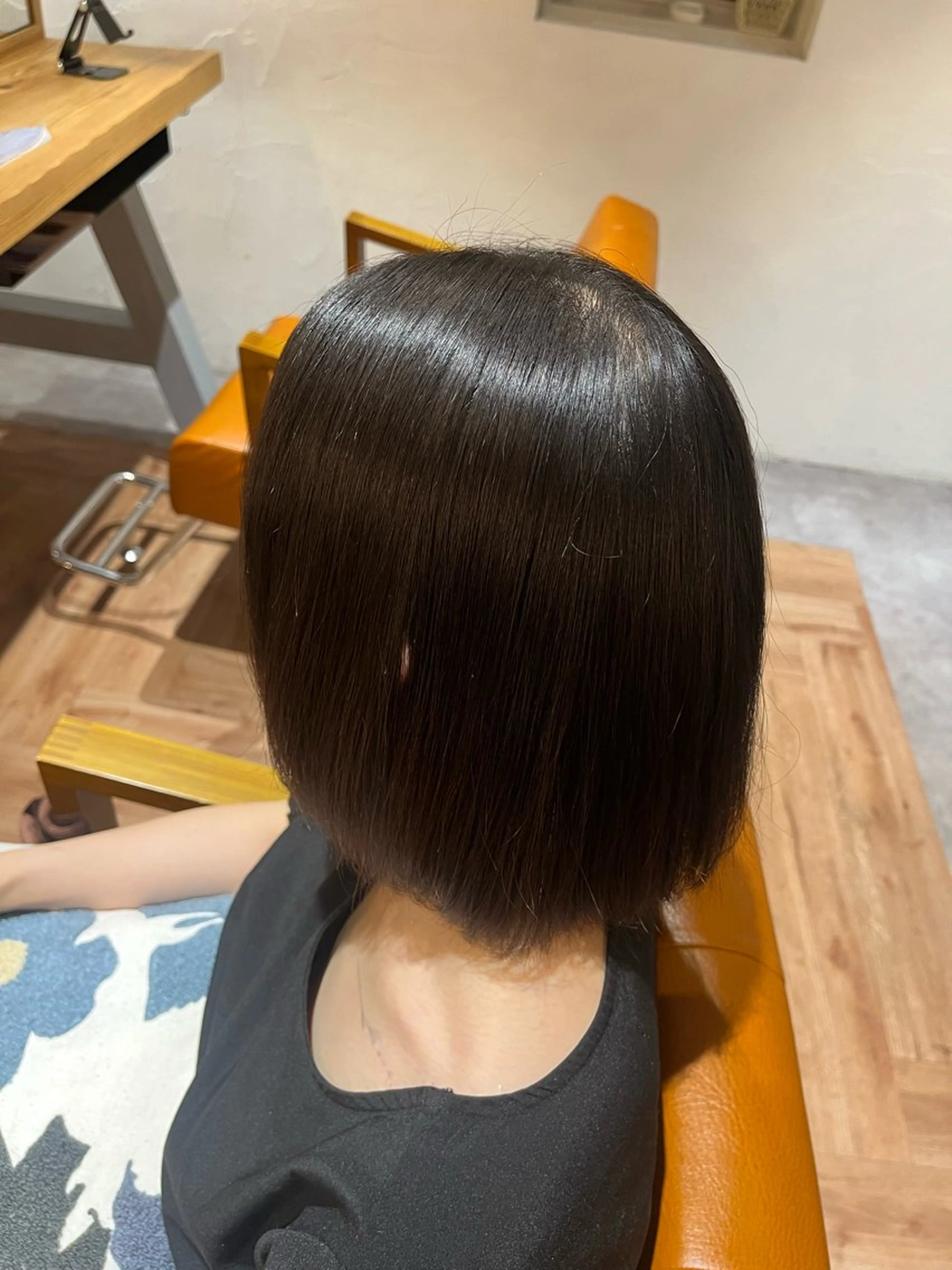 ショート ボブ 縮毛矯正 little lulu 梅田所属・高橋 さやかのヘアスタイル