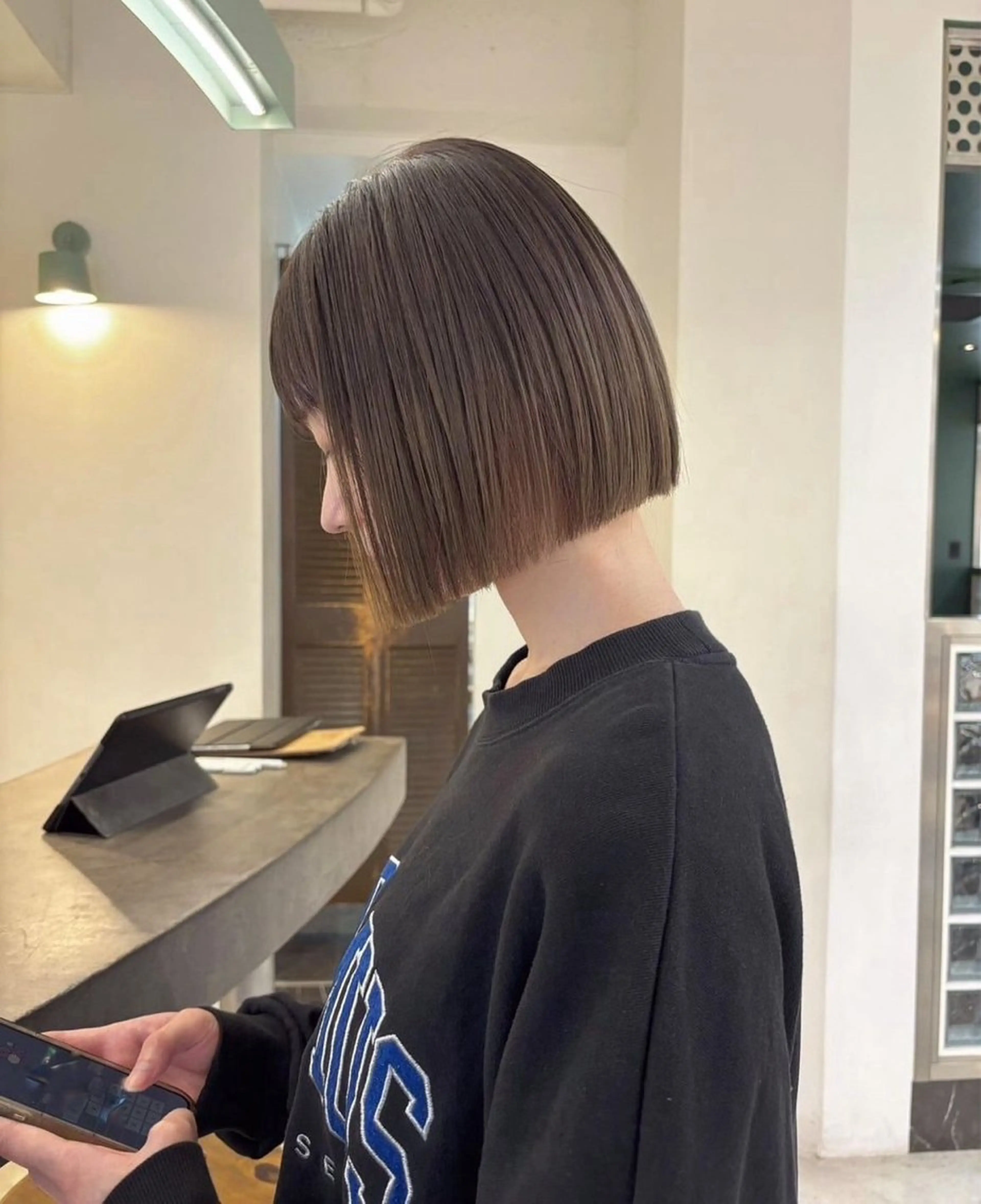 ミディアム 🎀縮毛矯正／メンズ パーマ🌀／りんのヘアスタイル