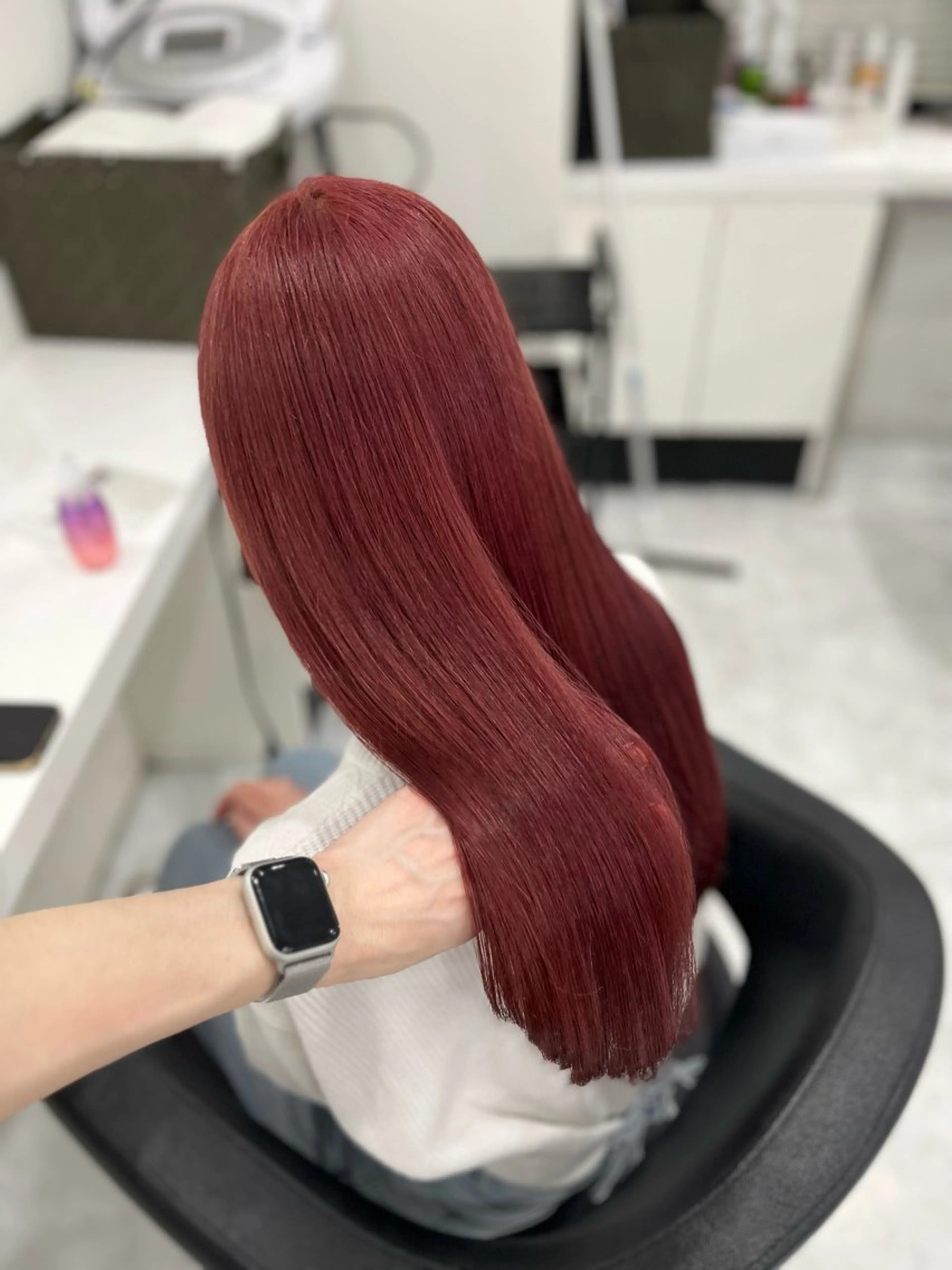 ロング カラー ヘアカラー ダメージレスハイ トーン💖kanonのヘアスタイル