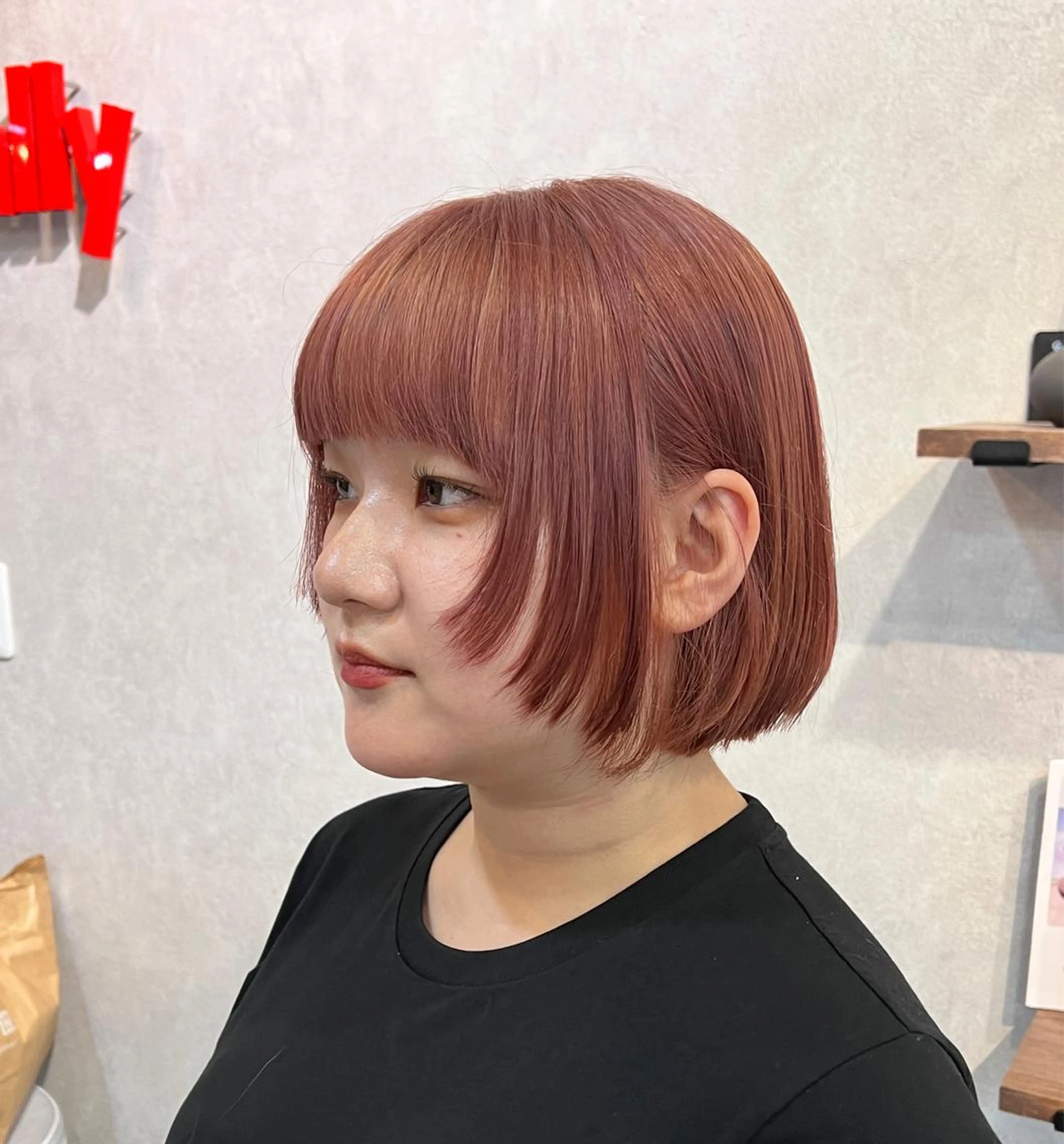 ミディアム カット ヘアカラー トリートメント ally hairsalon所属・Emi .のヘアスタイル