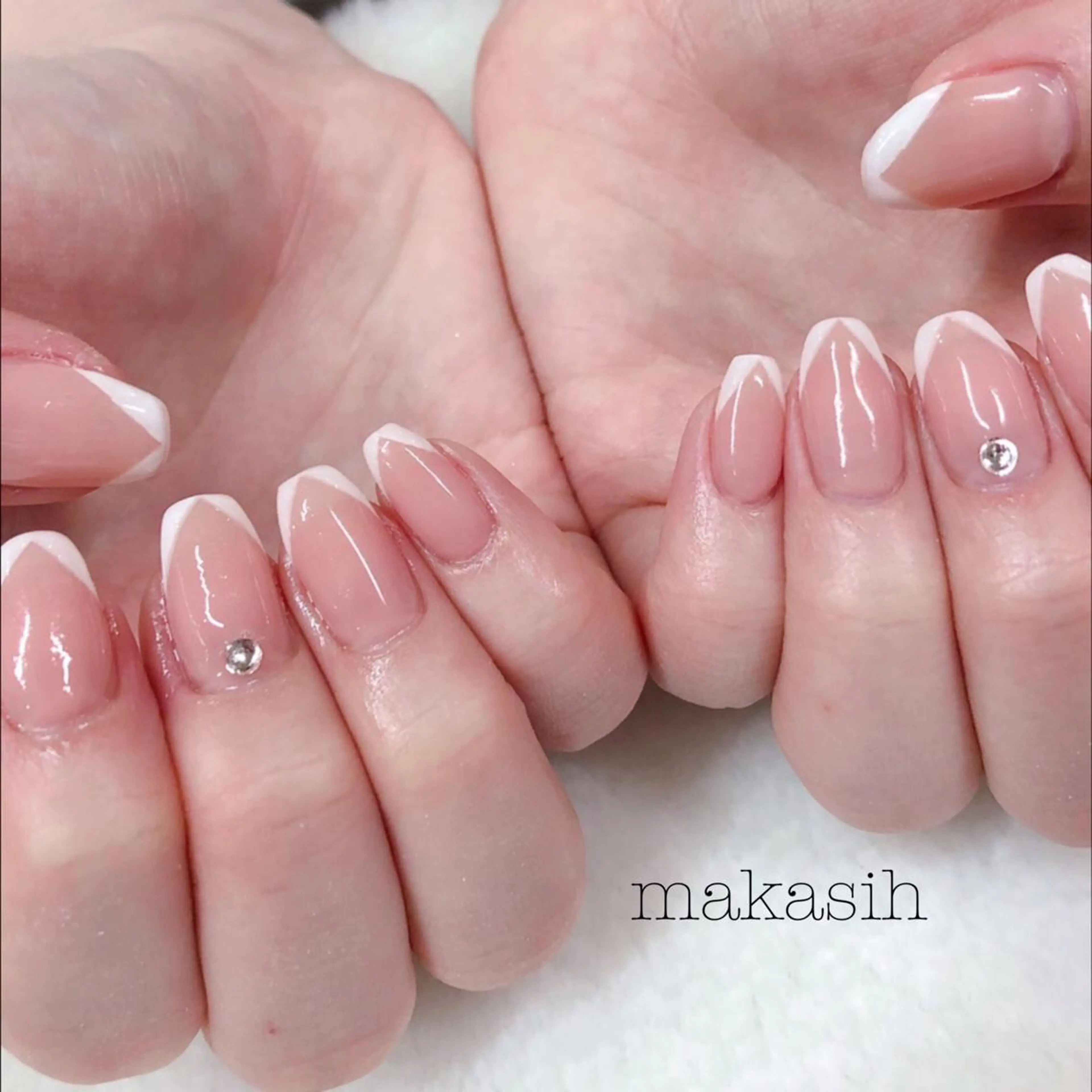 ネイル シンプルネイル 山崎 美菜子のネイルデザイン
