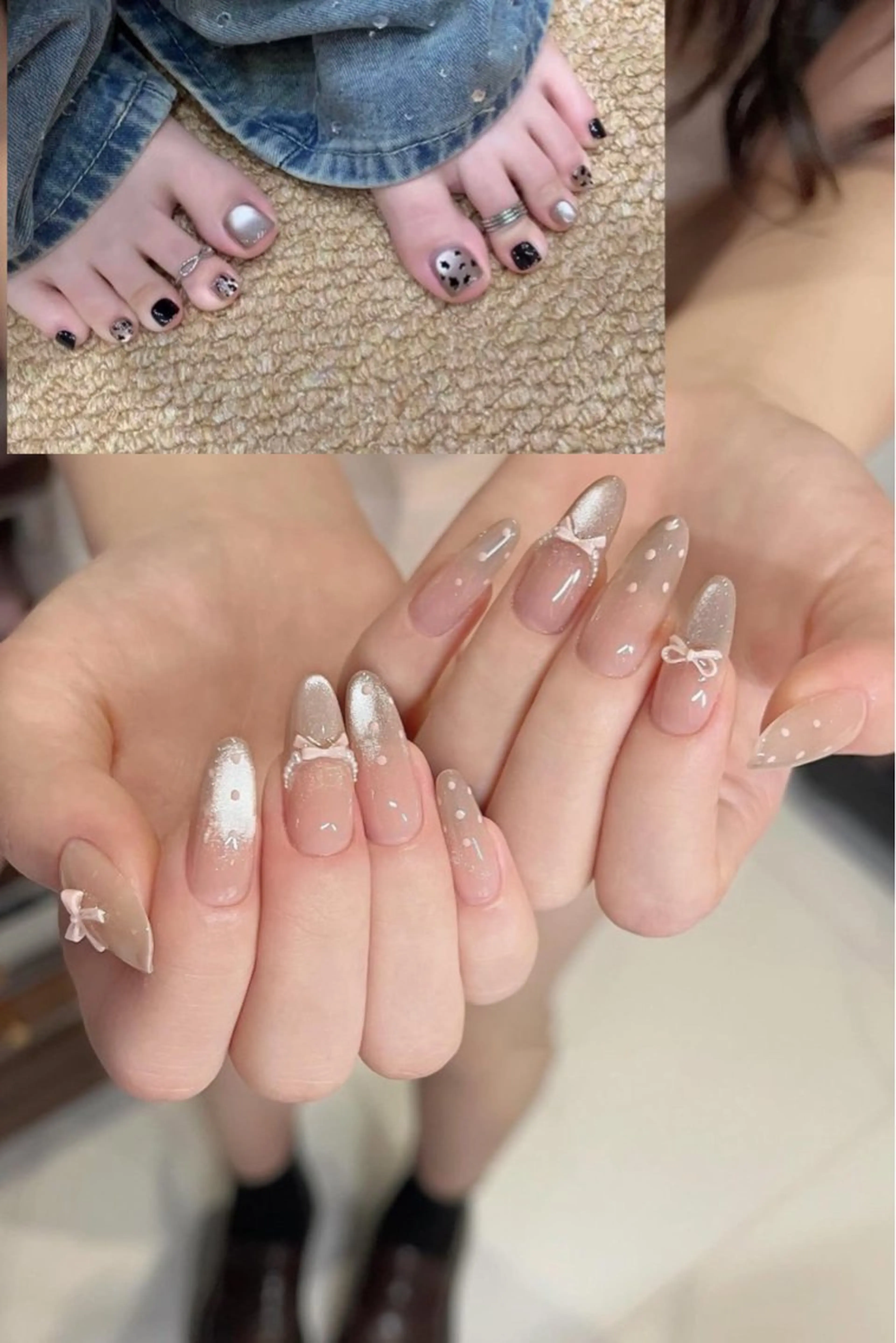 ネイル チークネイル フットネイル フレンチネイル グラデーション 韓国ネイル ハンドネイル Ribbon nails salon所属・Ribbonnail salonのネイルデザイン
