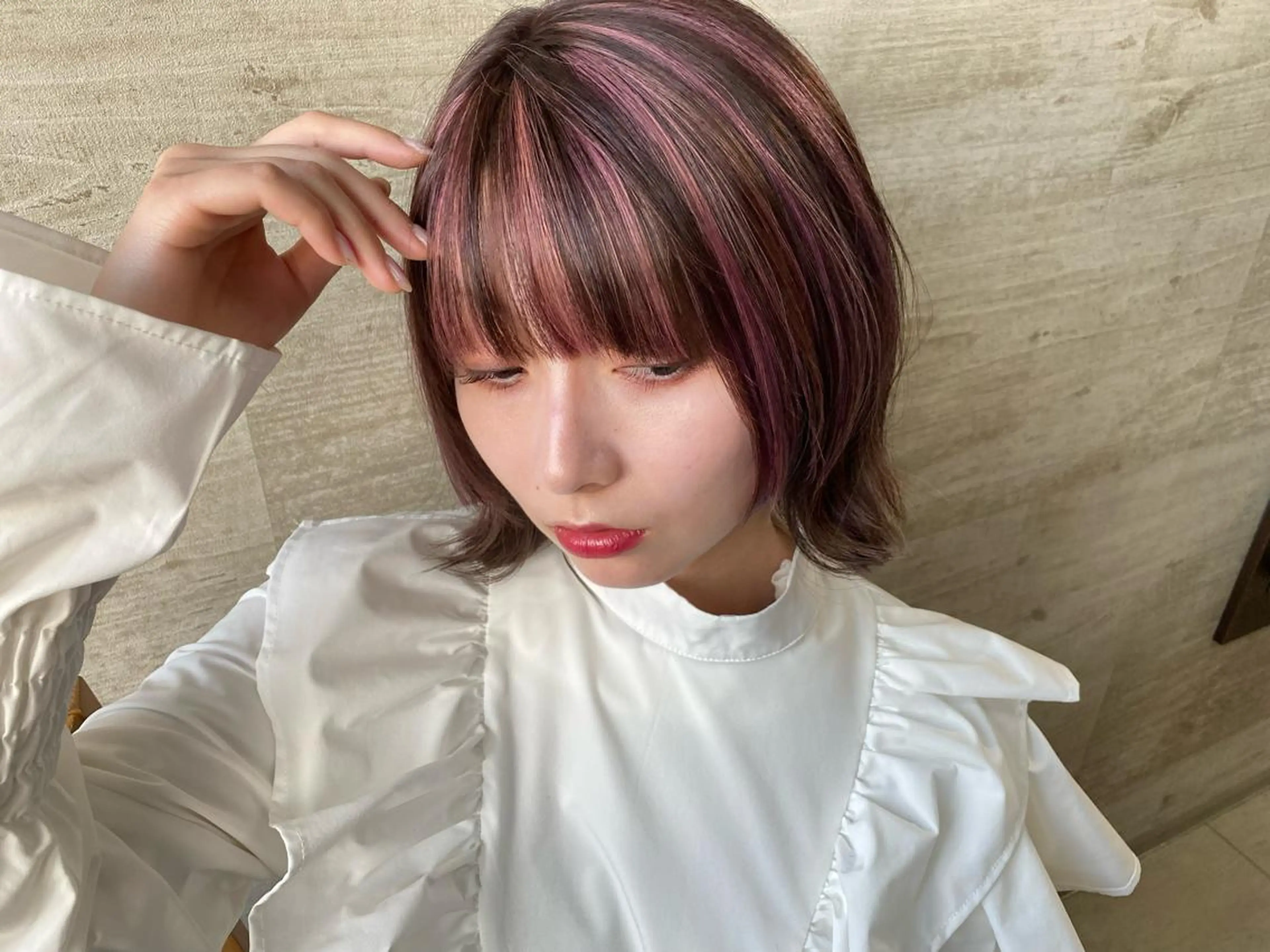 ミディアム カラー little×link 福岡所属・littlelink キタジマのヘアスタイル
