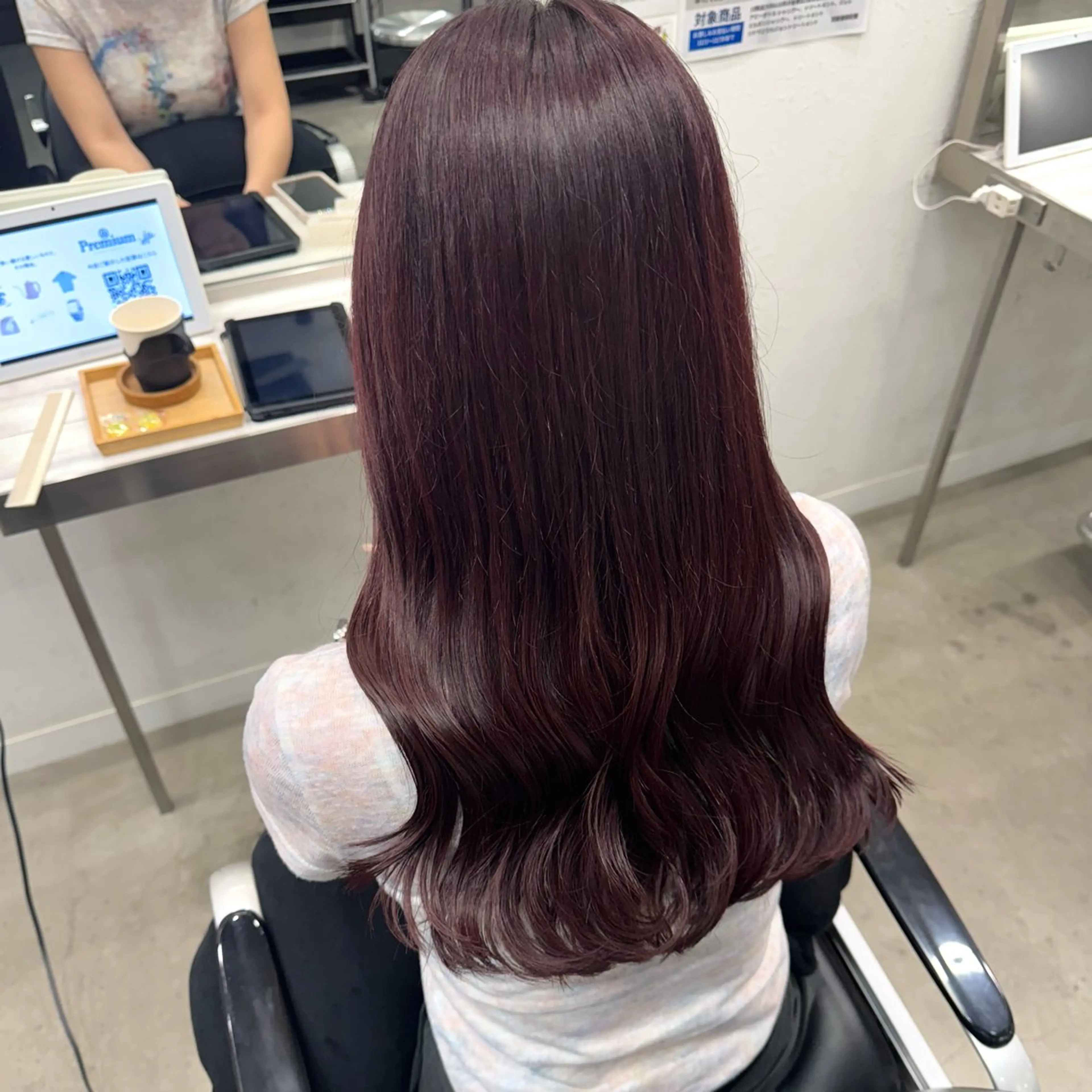 セミロング カラー レッドカラー カット ヘアカラー 艶カラー/カット AYANO 💗🪽のヘアスタイル