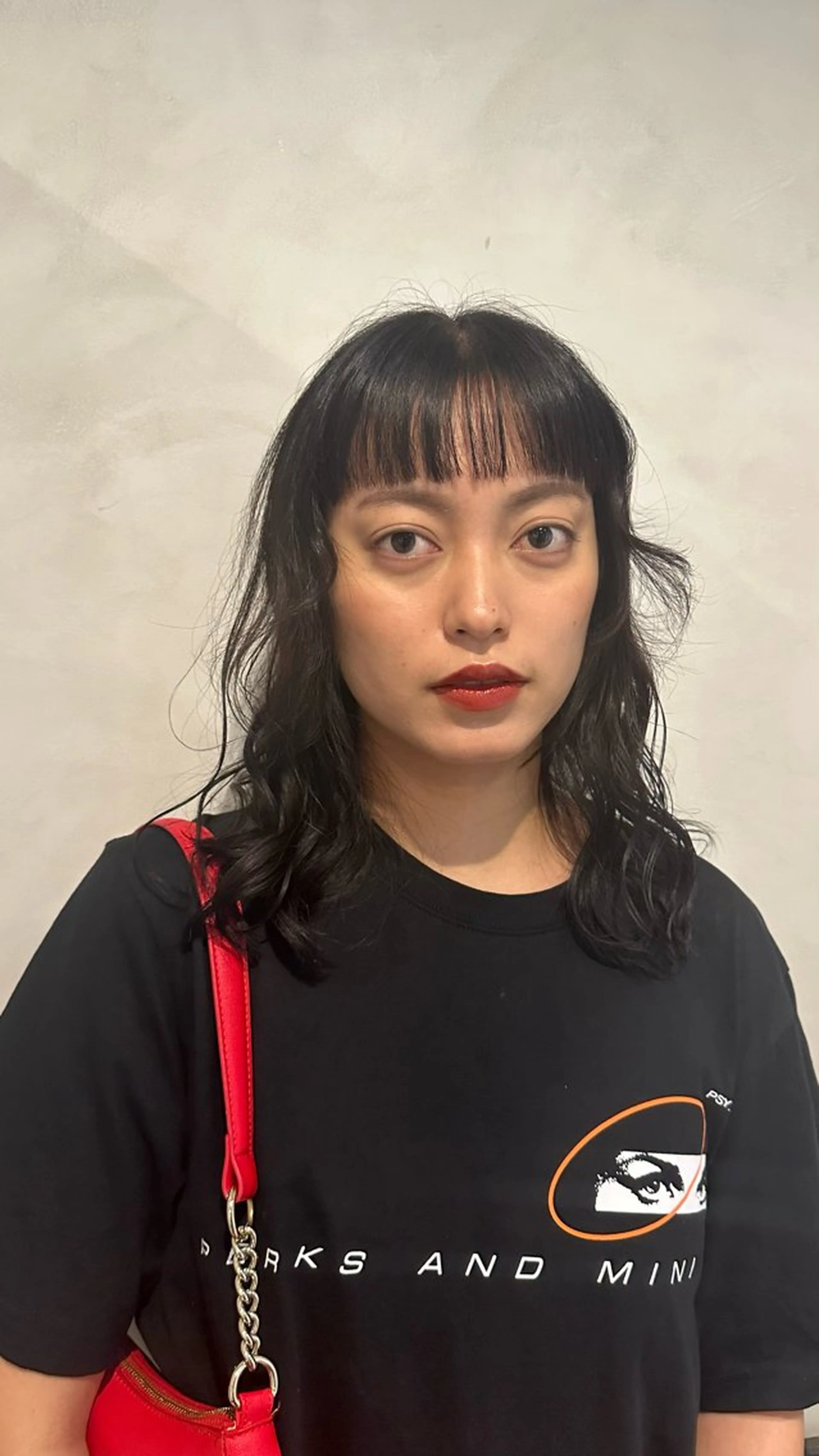 セミロング オン眉 カット トリートメント Aust hair Stella新宿所属・Yuki☺︎パーマ レイヤーカットウルフのヘアスタイル