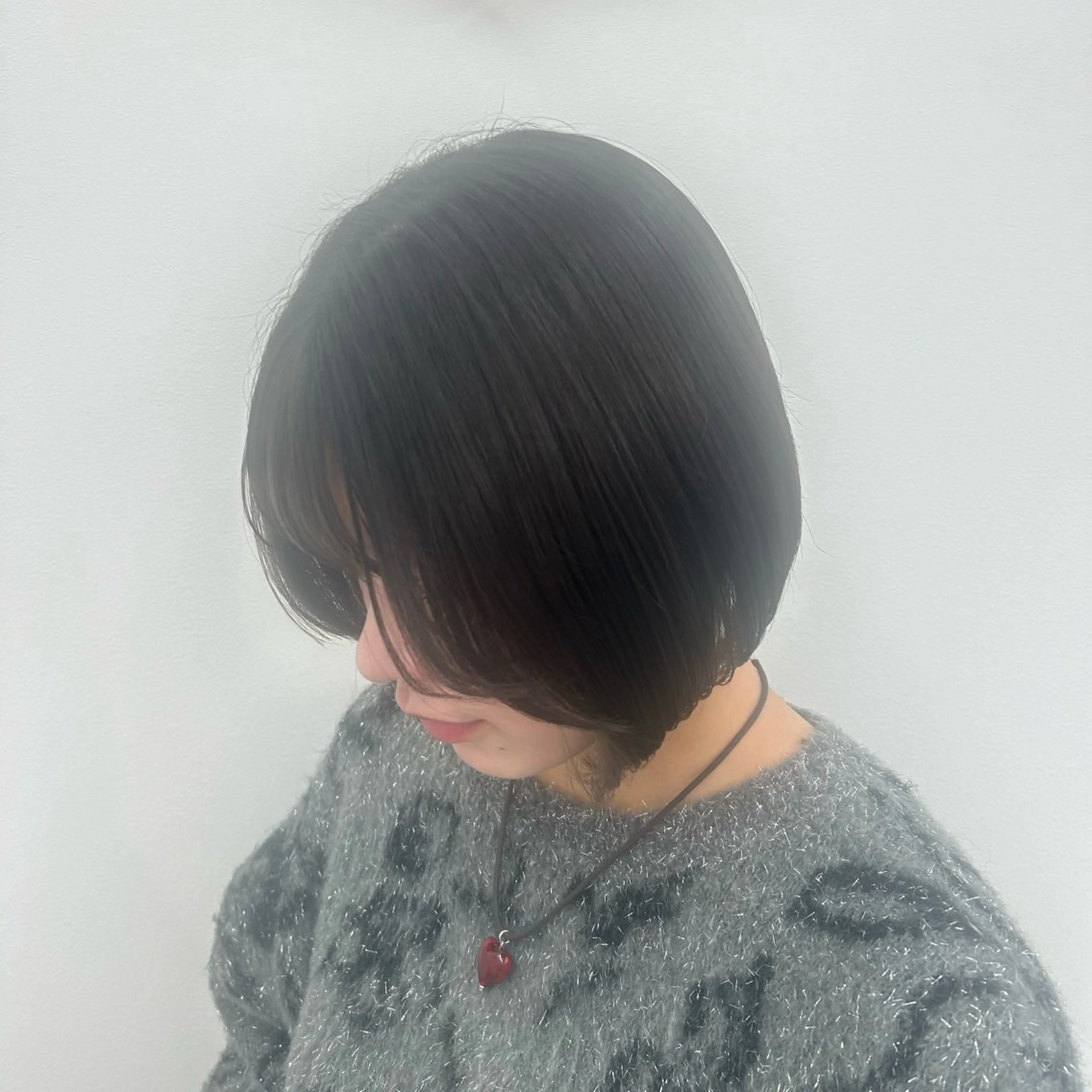 ショート 切りっぱなしボブ ボブ 顔周りカット 髪質改善/艶カラー 🫧小町 紗耶華のヘアスタイル