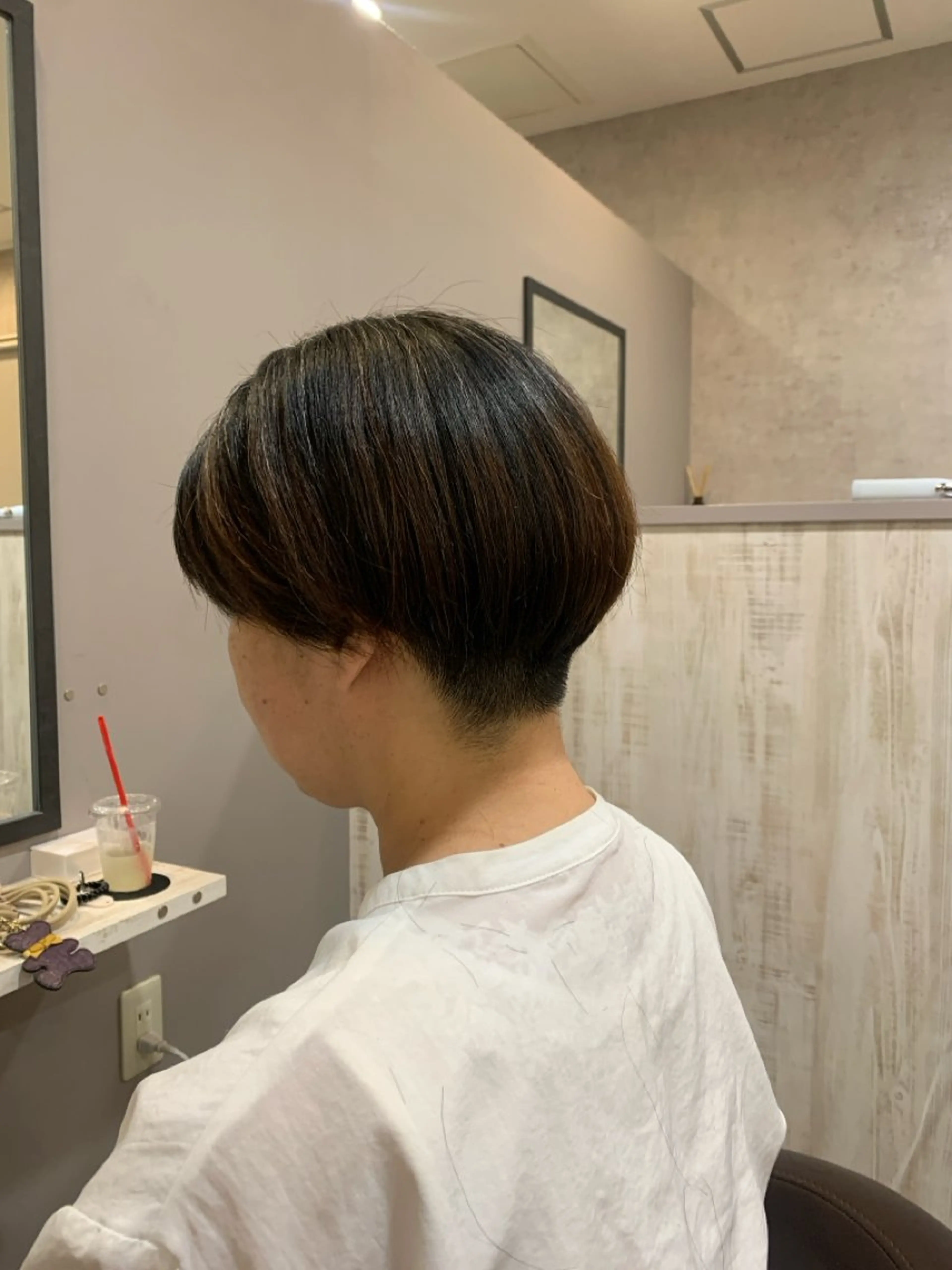 ショート ハンサムショート ショートヘア ボブ/ポイントパ ーマ大阪梅田/みなみのヘアスタイル