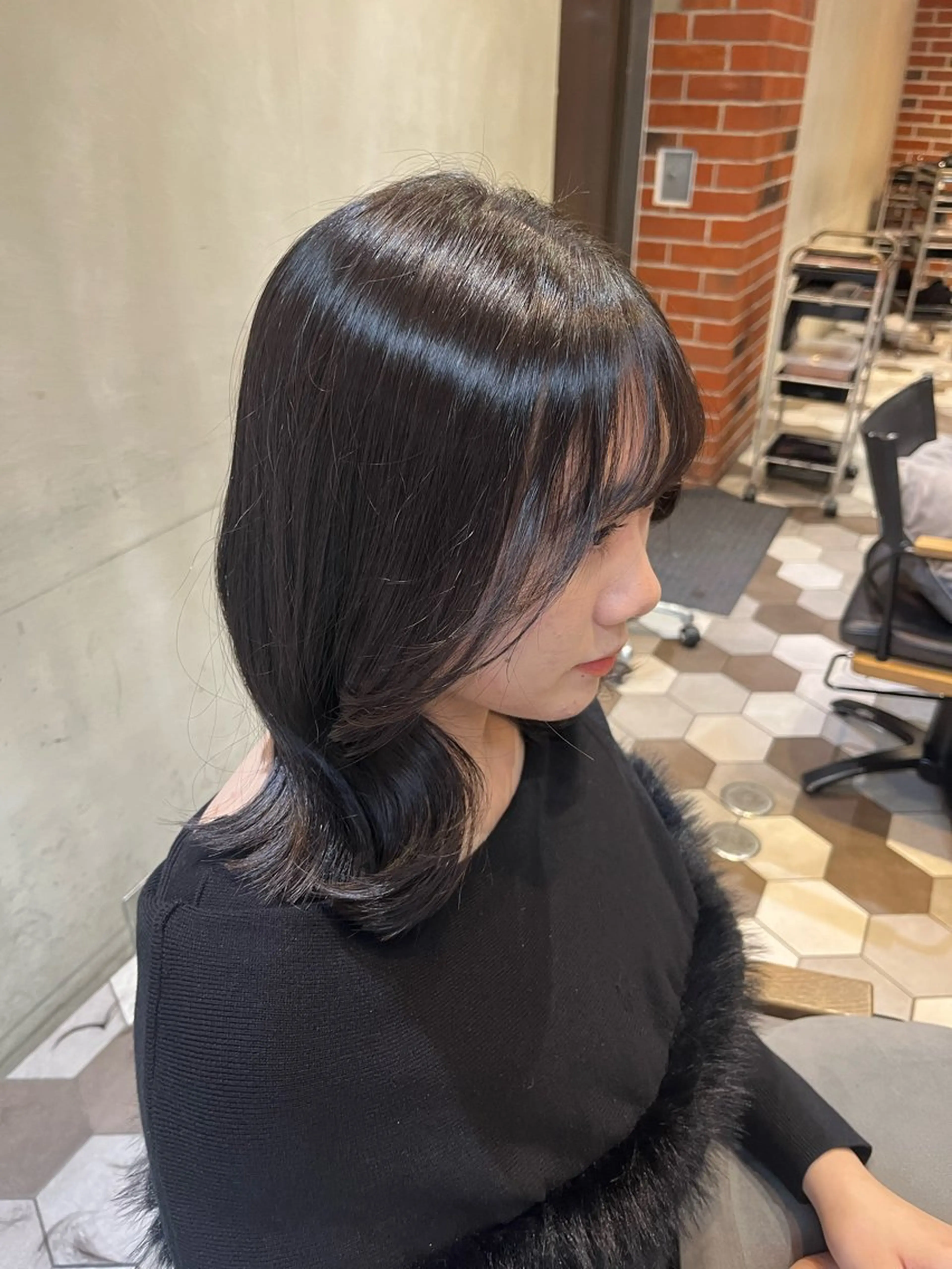 ミディアム ヘアアレンジ くびれヘア 韓国風ヘア 似合わせ顔まわり カット💛森尾真由美のヘアスタイル