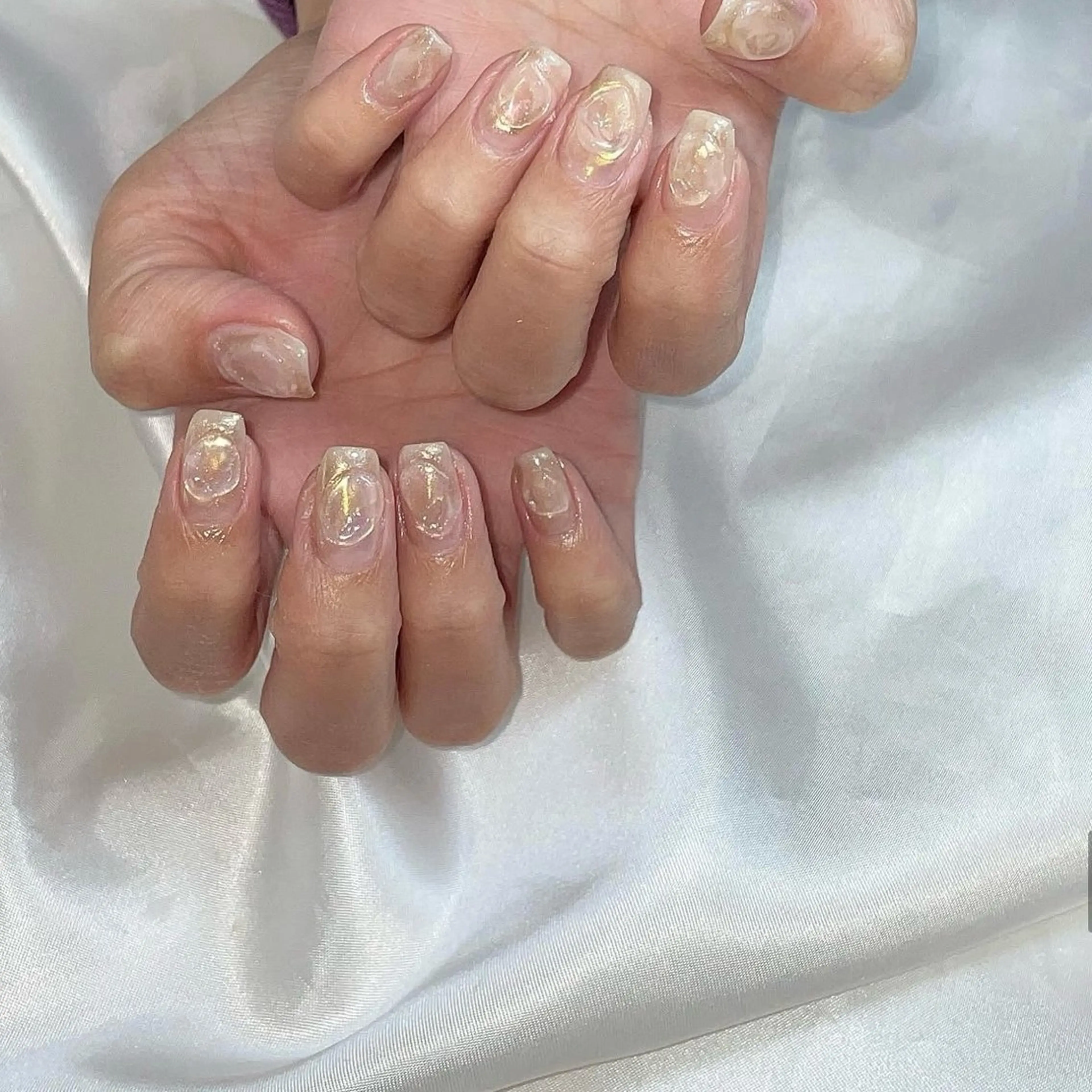 ネイル 氷ネイル・うるうるネイル ハンドネイル cyaan所属・nail salon Cyaanのネイルデザイン