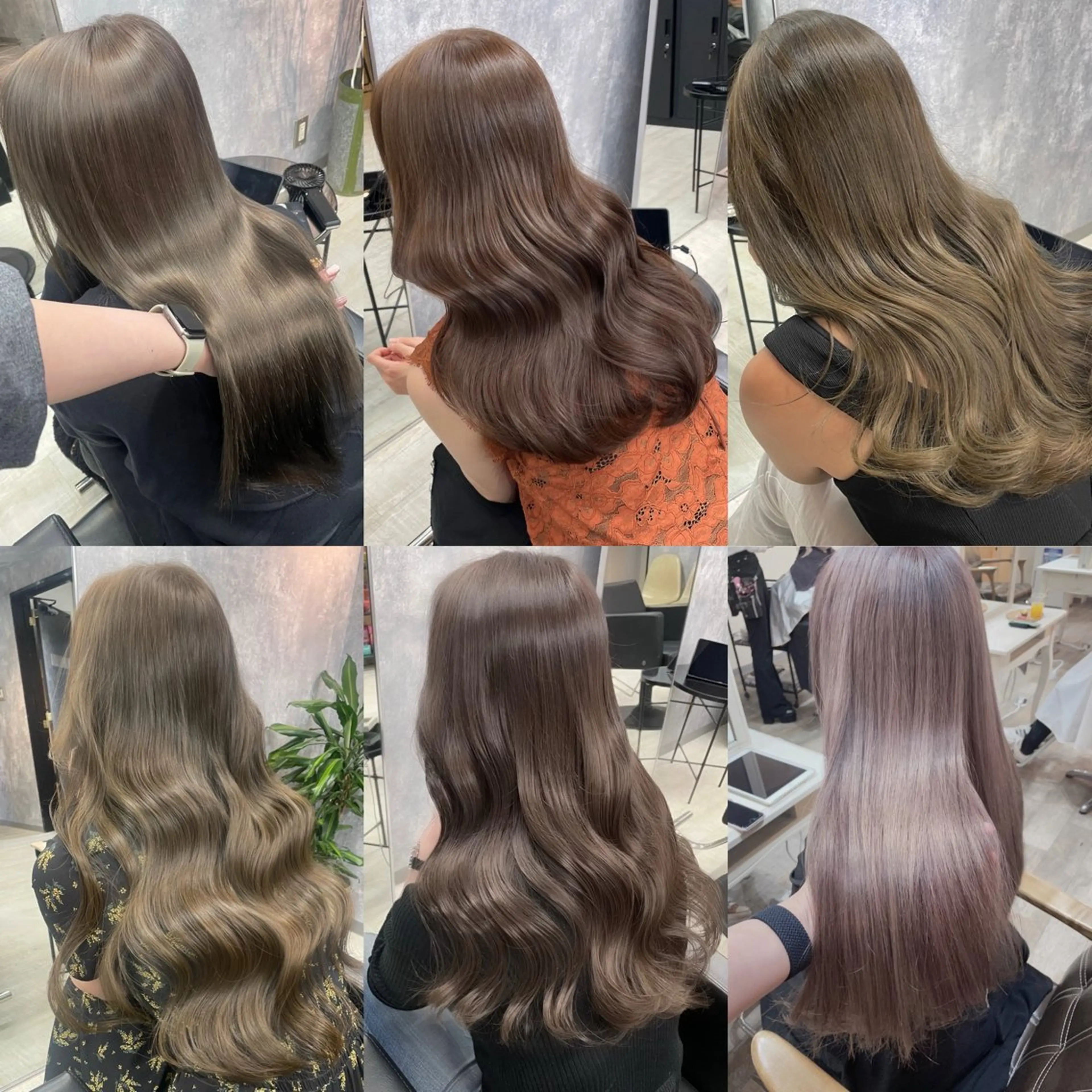 セミロング カラー 透明感カラー .ico所属・宮城 ほのかのヘアスタイル