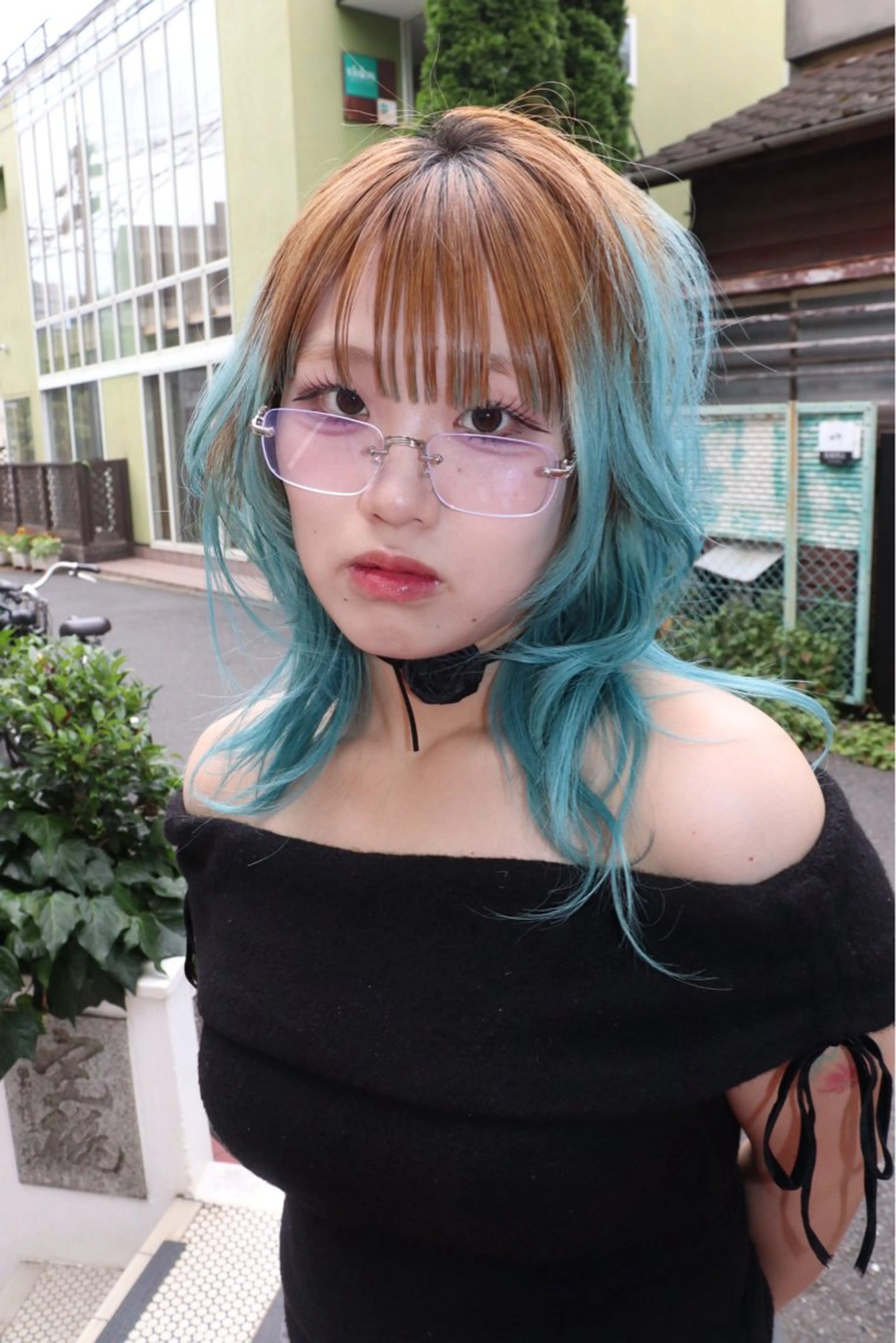 セミロング カラー ヘアアレンジ ヘアカラー @kyoniyy KYONIのヘアスタイル