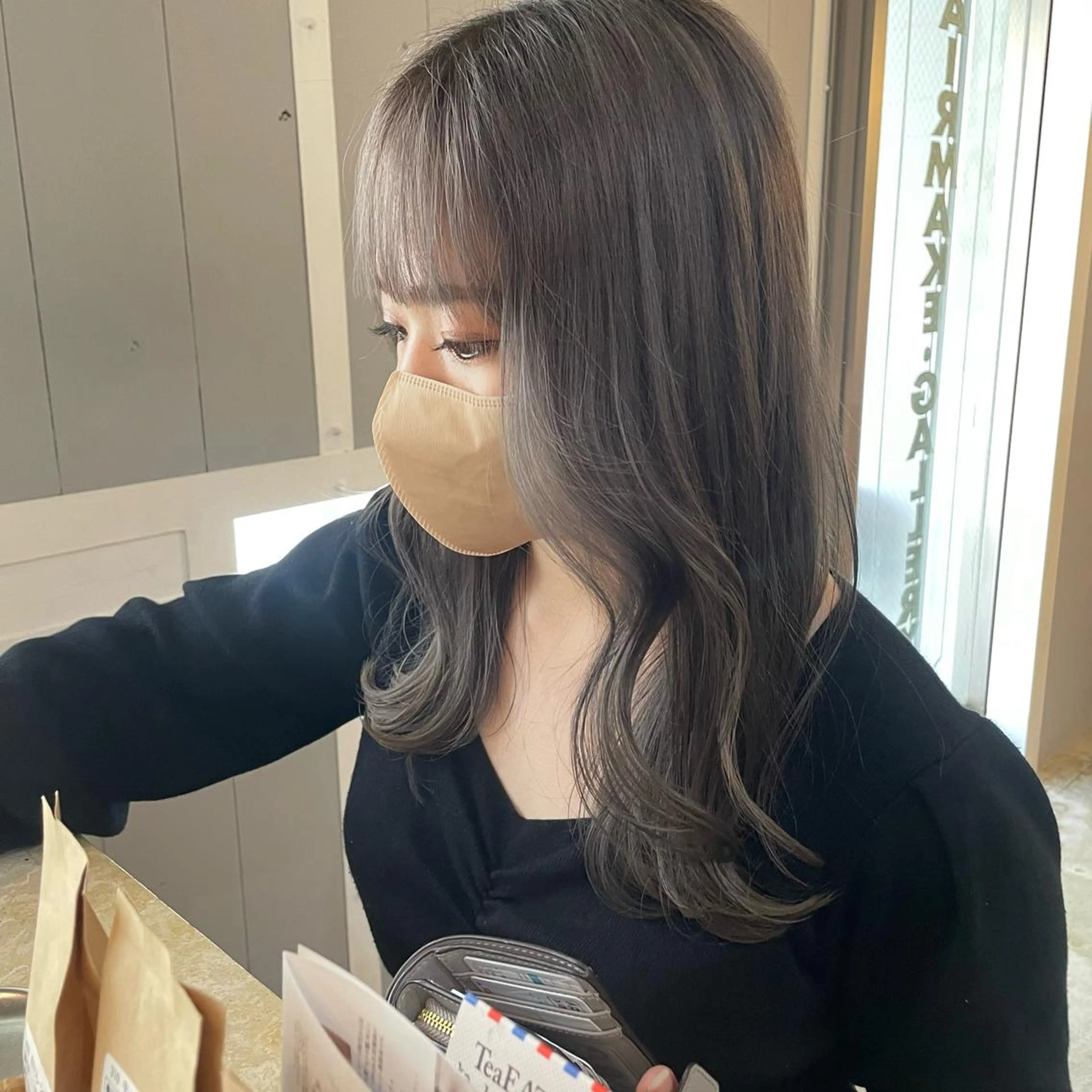 セミロング カラー ヘアカラー トリートメント miloc那覇 MIKUのヘアスタイル