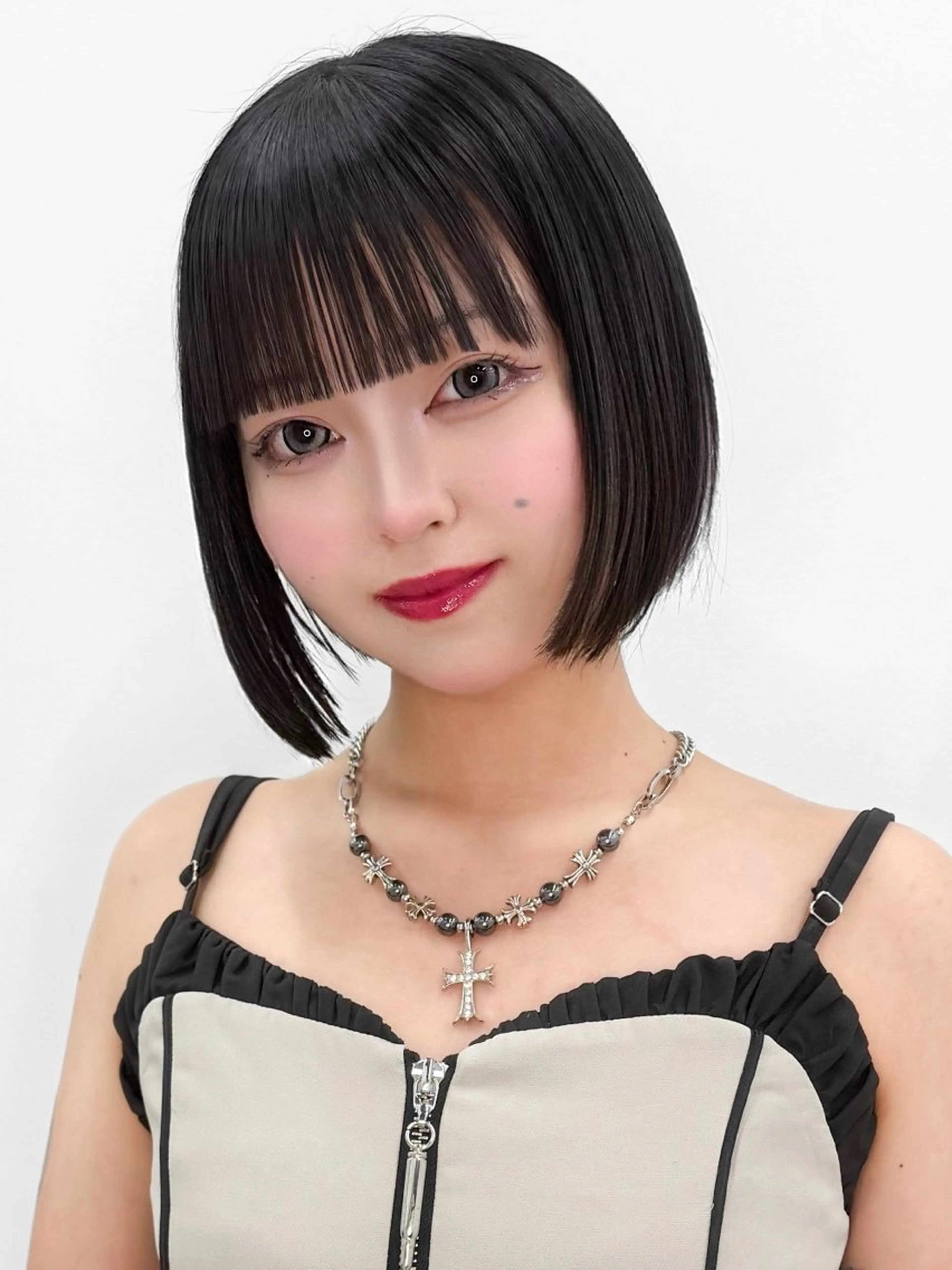 ショート カラー ヘアアレンジ カット ヘアカラー 縮毛矯正 トリートメント ヘッドスパ ヘアセット 🤍韓国ボブ /縮毛矯正🤍ひかりのヘアスタイル