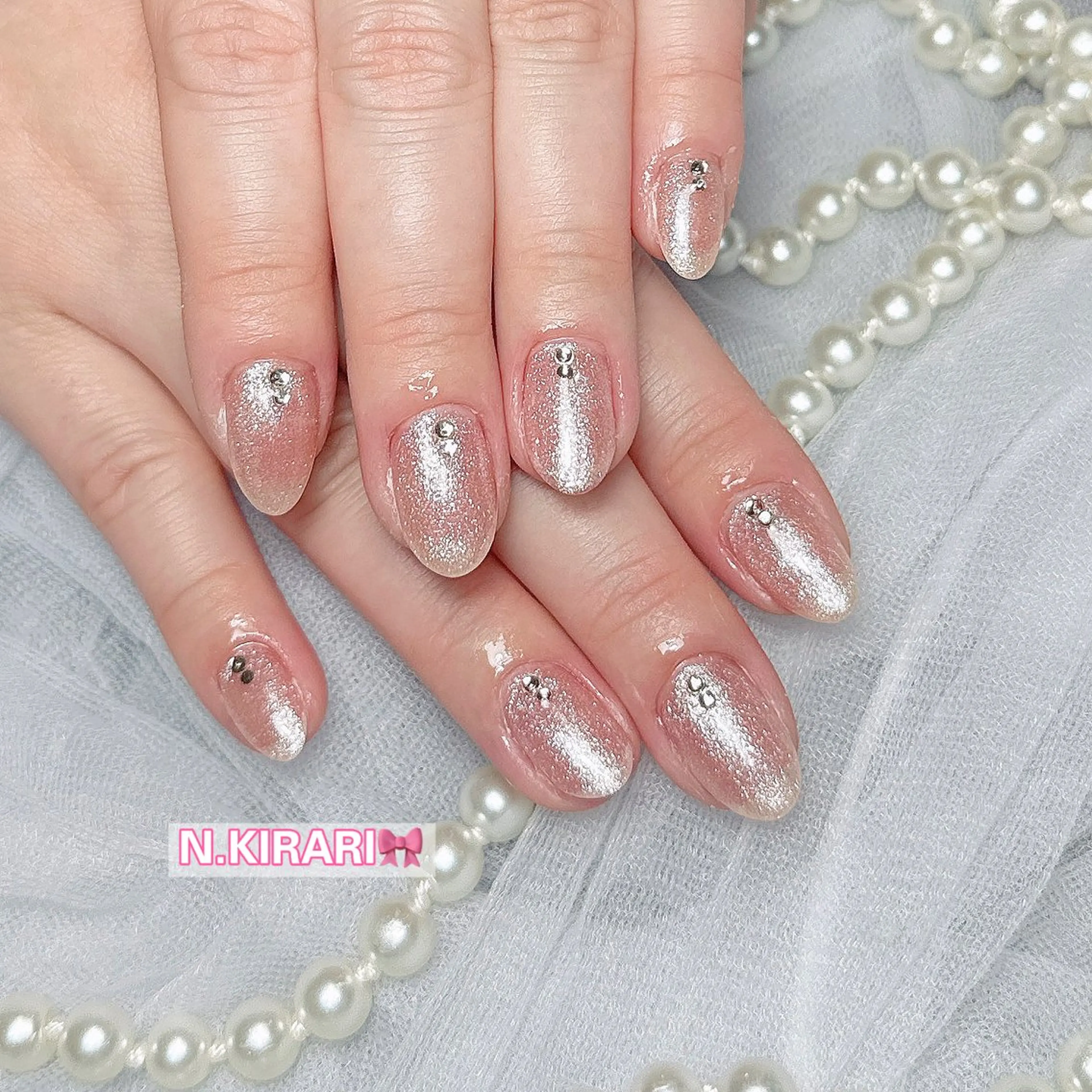 ネイル ストーンネイル ハンドネイル ハンドケア N.KIRARI  nail所属・N.KIRARI nail salonのネイルデザイン