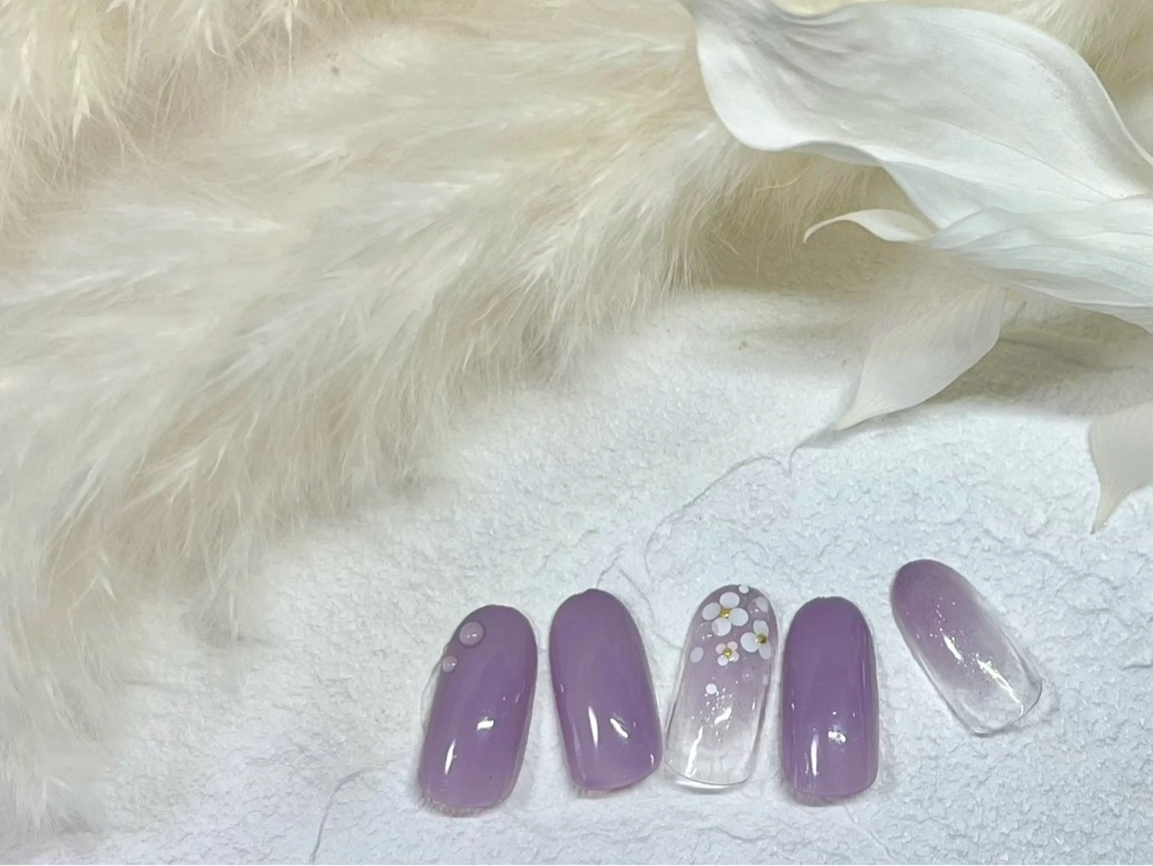 ネイル オーロラネイル フットネイル フレンチネイル ジェルネイル マグネットネイル kiki nail たまプラーザのネイルデザイン