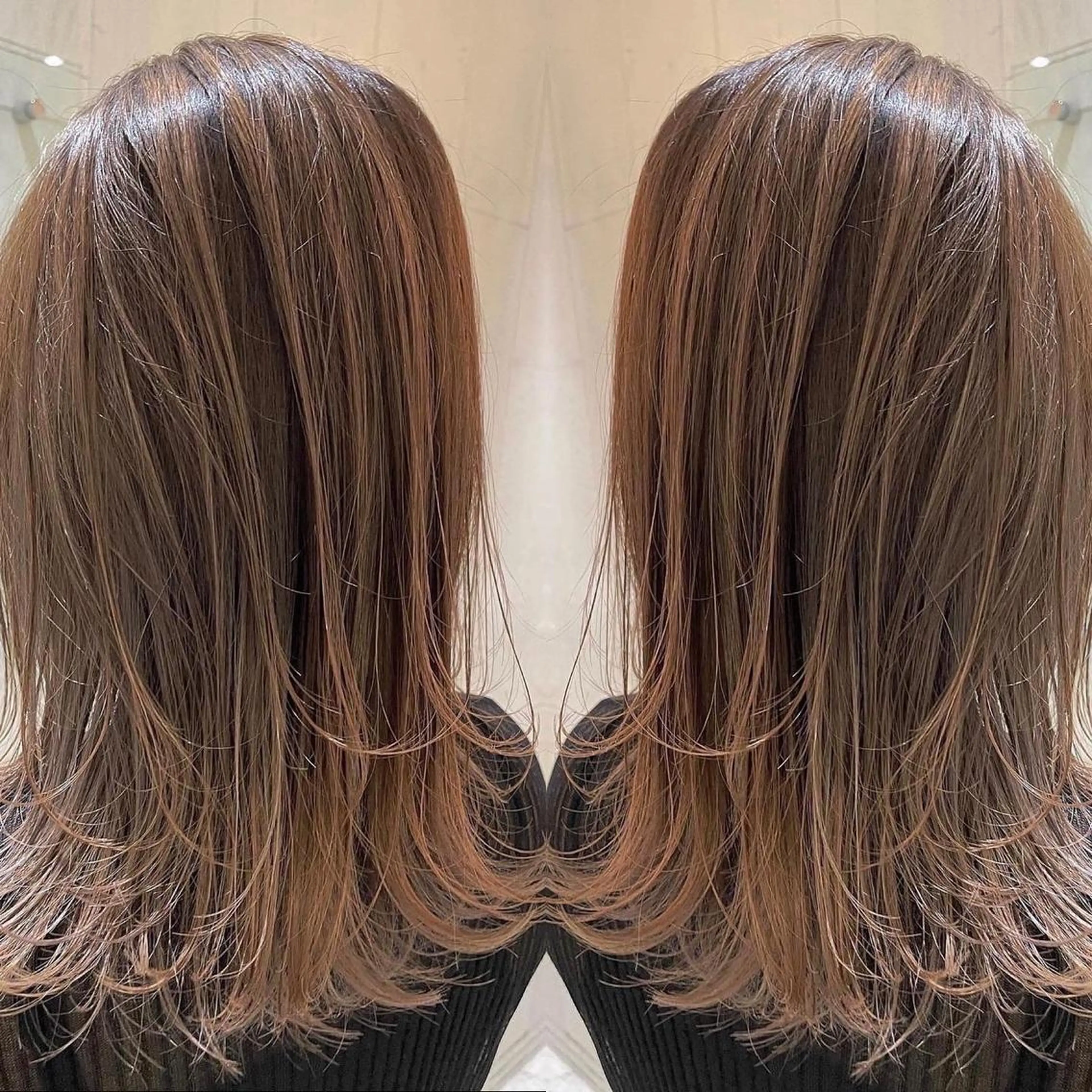 ミディアム カラー アッシュ ベージュカラー 透明感カラー 外国人風カラー レイヤーカット カット ヘアカラー トリートメント 河合秀明/ショート /ボブ/レイヤーのヘアスタイル