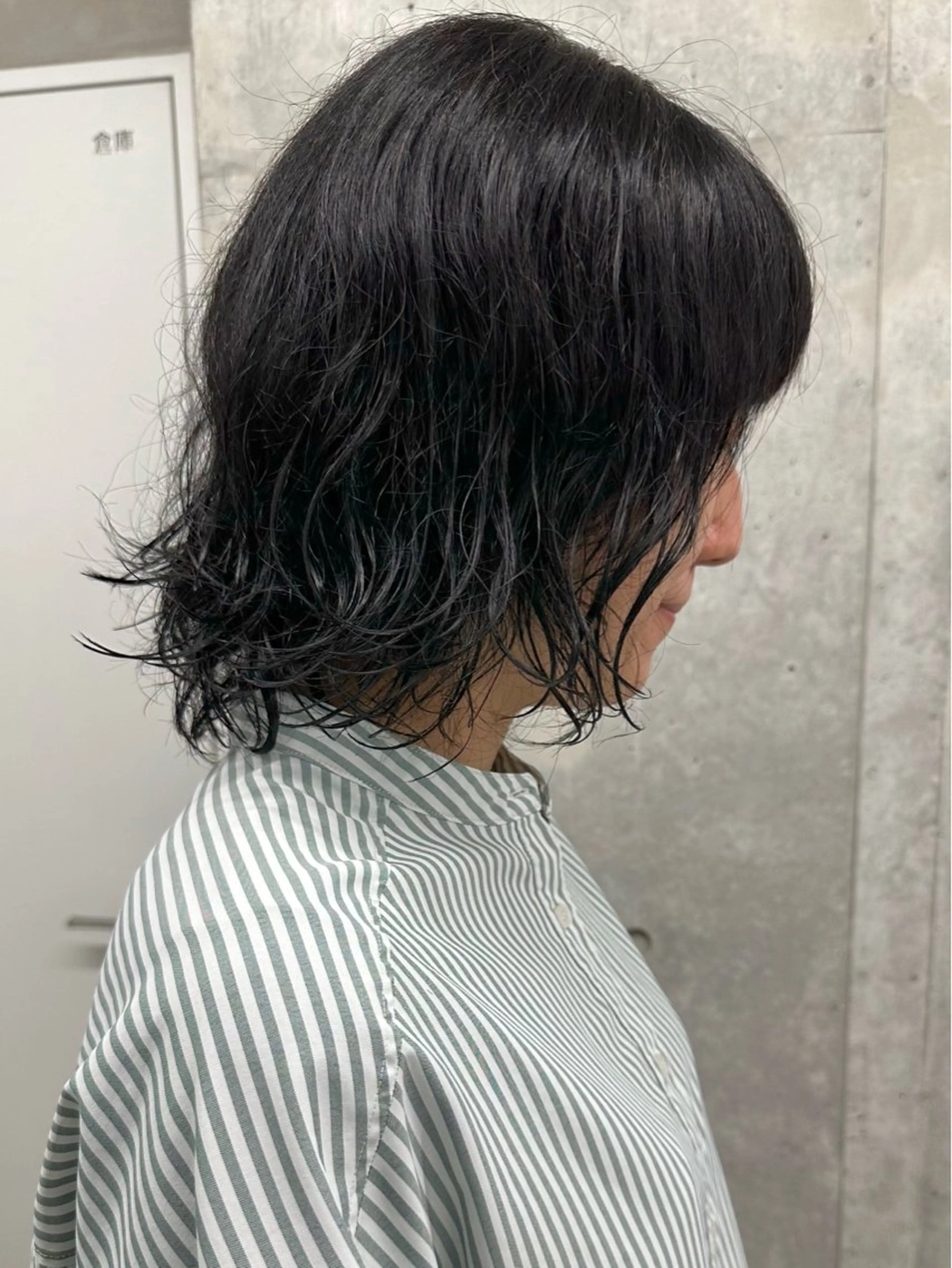 ミディアム パーマ ボブ くせ毛 カット トリートメント ヘッドスパ とうい/パーマボブ/ くせ毛/丸みボブのヘアスタイル