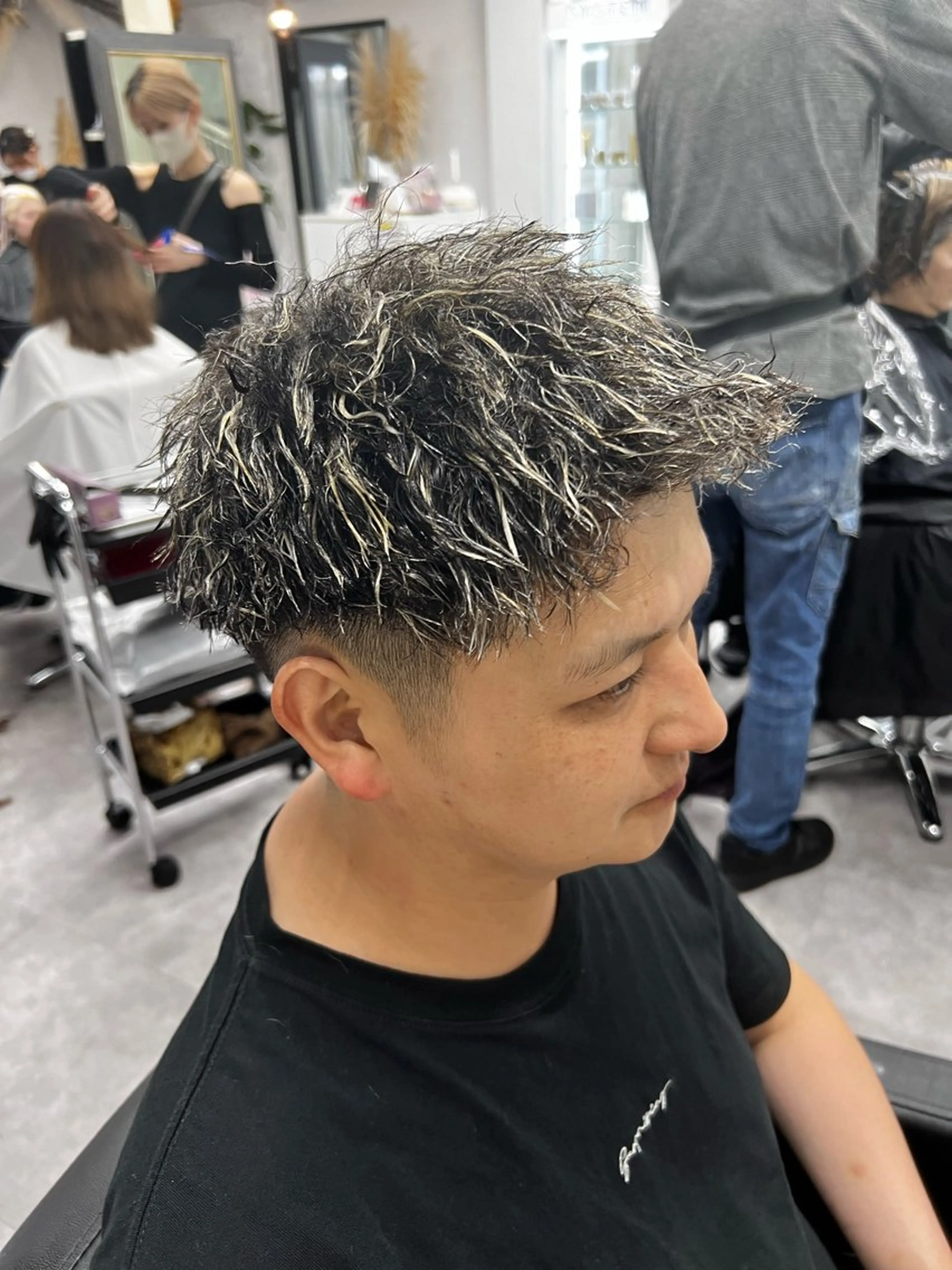 パーマ メンズ カット ヘアカラー パーマ 笹江 瑞穂のヘアスタイル