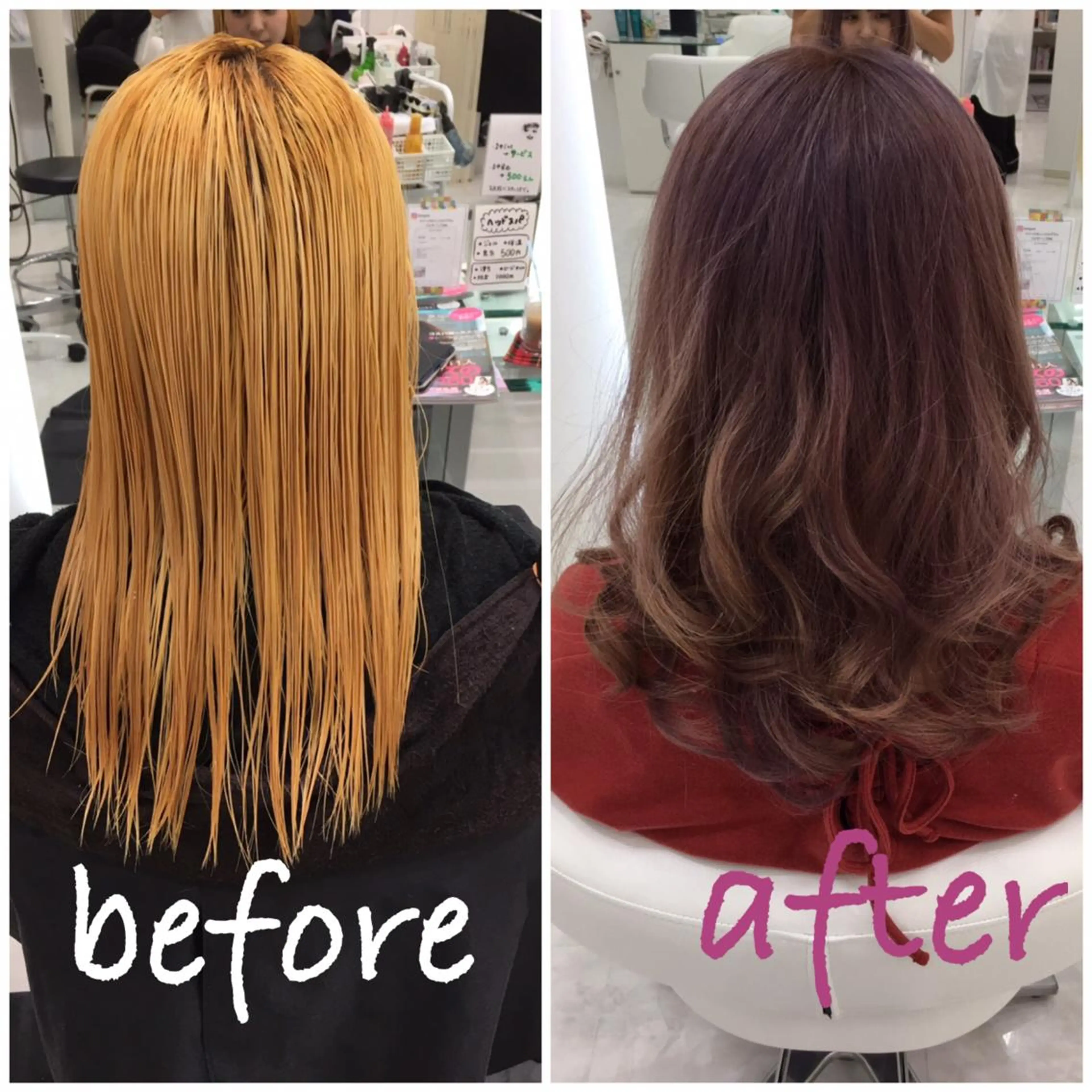 セミロング カラー ヘアアレンジ ブリーチ グラデーションカラー ピンクカラー ピンクパープル パープルカラー 佐藤 祥太のヘアスタイル