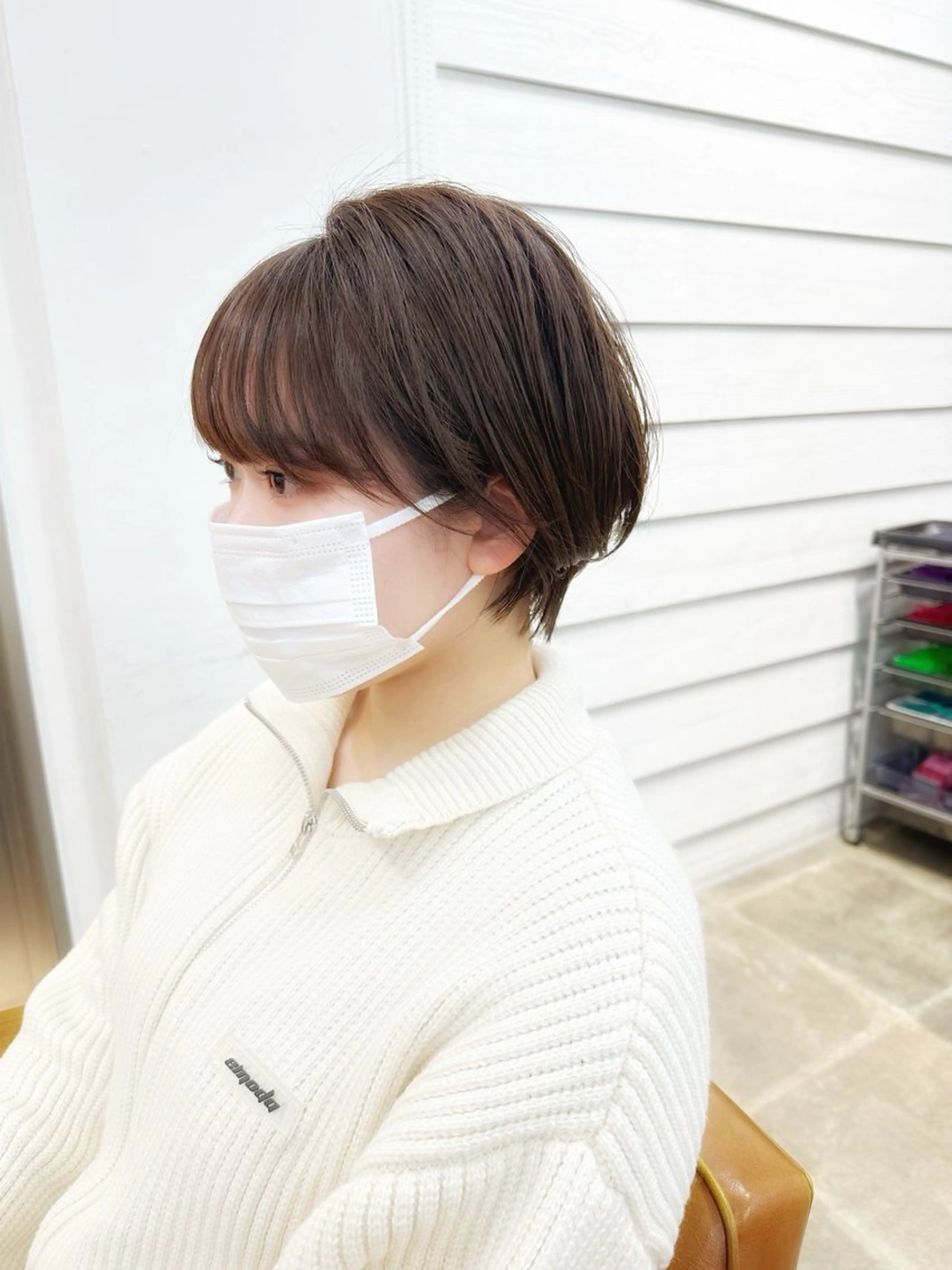ショート カラー ショートボブ ハンサムショート ブリーチ ブリーチなしカラー ボブ カット トリートメント newline銀座所属・銀座ショート/ 大人ショート/金子涼のヘアスタイル