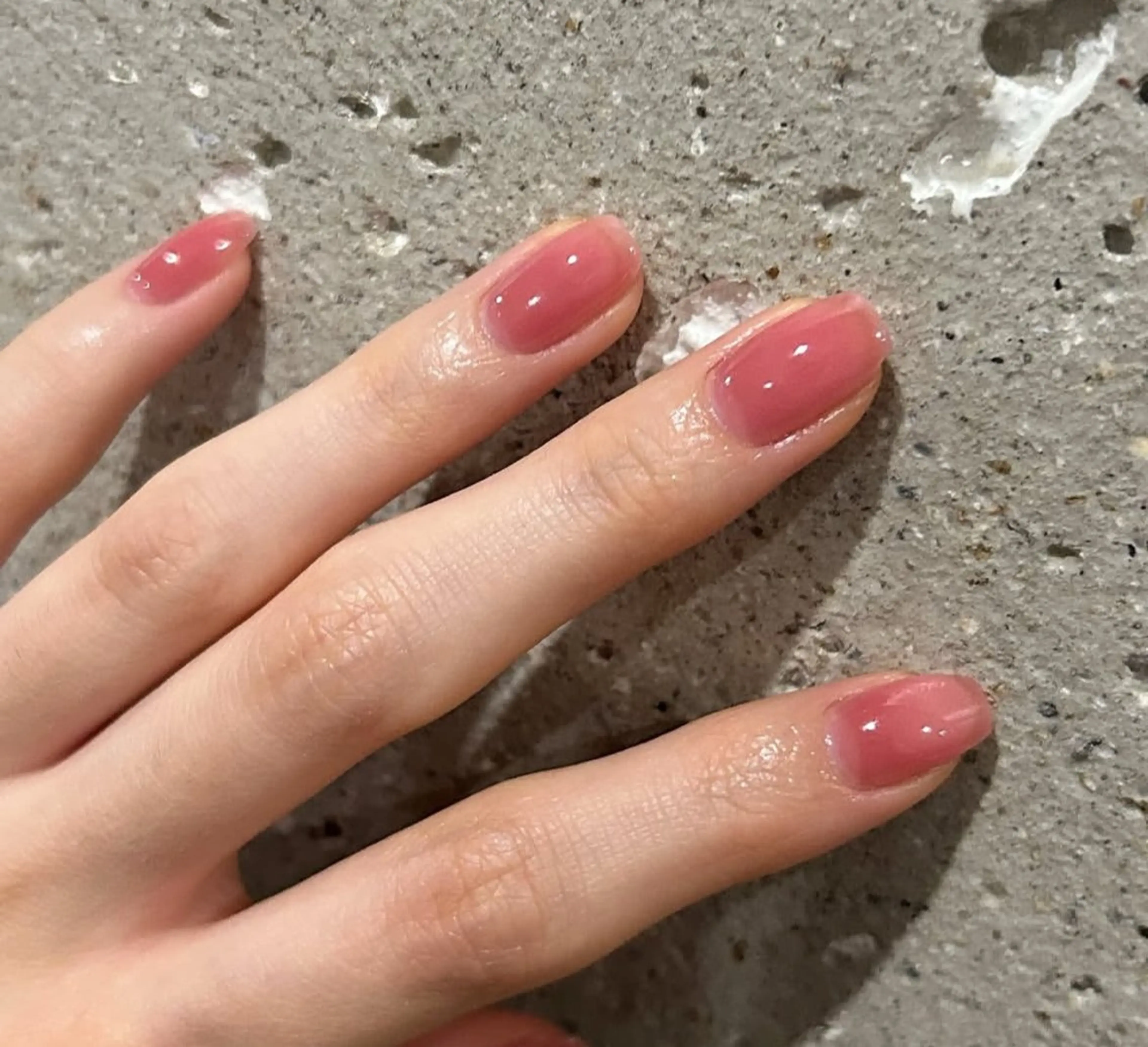 ネイル アートネイル オーロラネイル クリアネイル 長さ出し フレンチネイル K Kのネイルデザイン