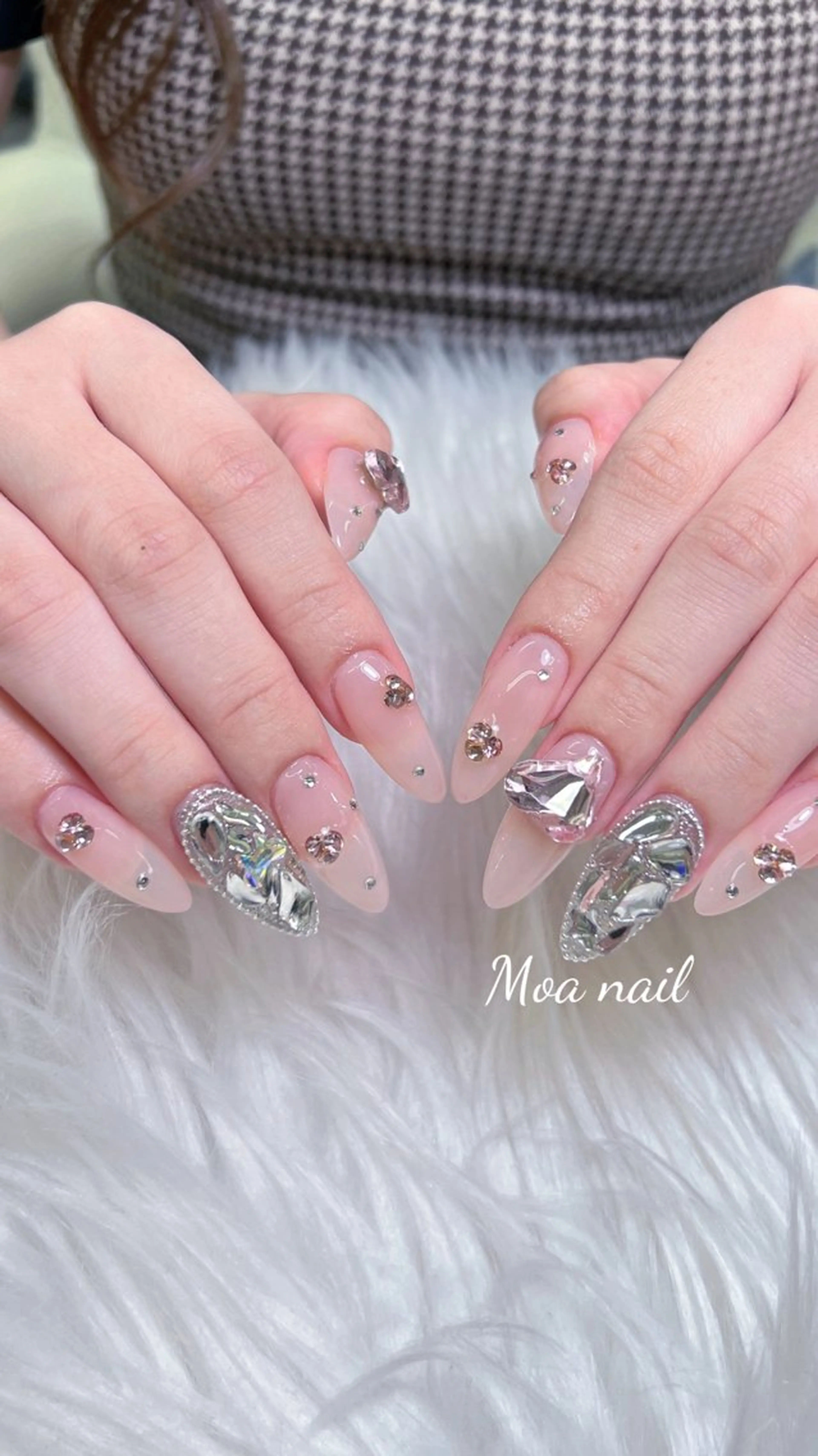 ネイル 長さ出し スカルプネイル ワンホンネイル Moa nailのネイルデザイン