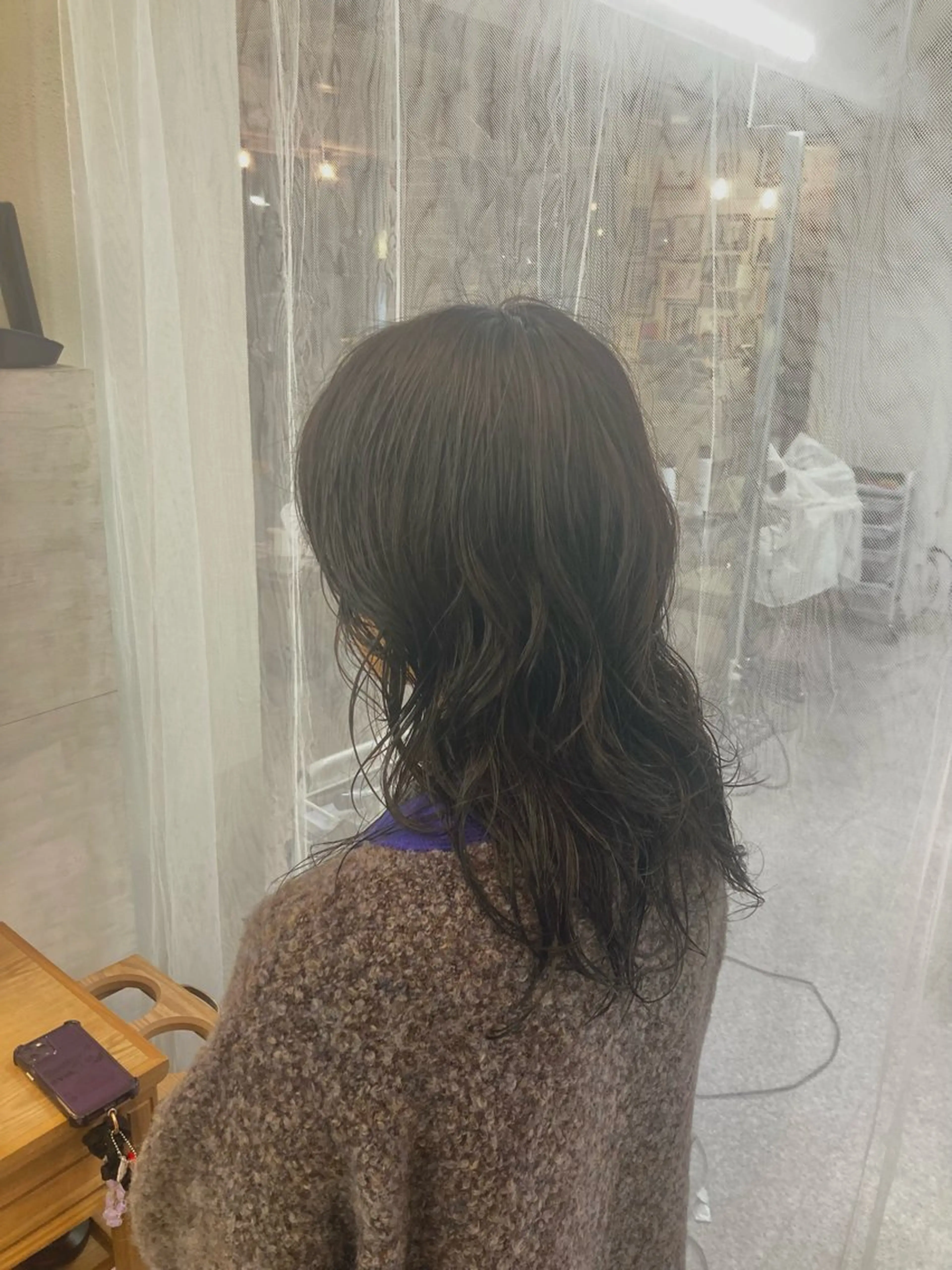 セミロング パーマ セミロングパーマ ウルフカット スパイラルパーマ ウルフ/レイヤー エクステ/kokiのヘアスタイル