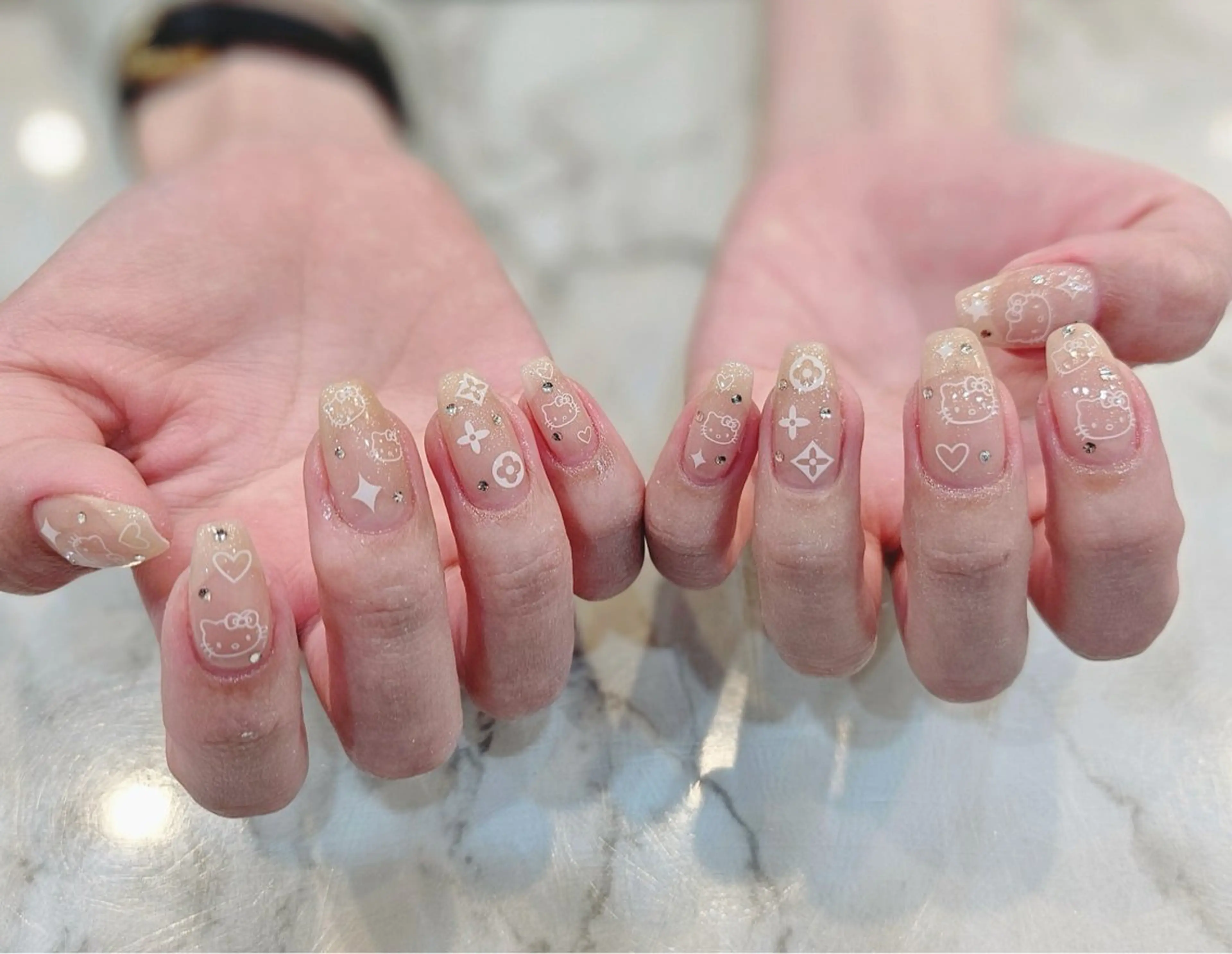 ネイル アートネイル フットネイル ジェルネイル ハート マグネットネイル My nail所属・babarla Nailのネイルデザイン