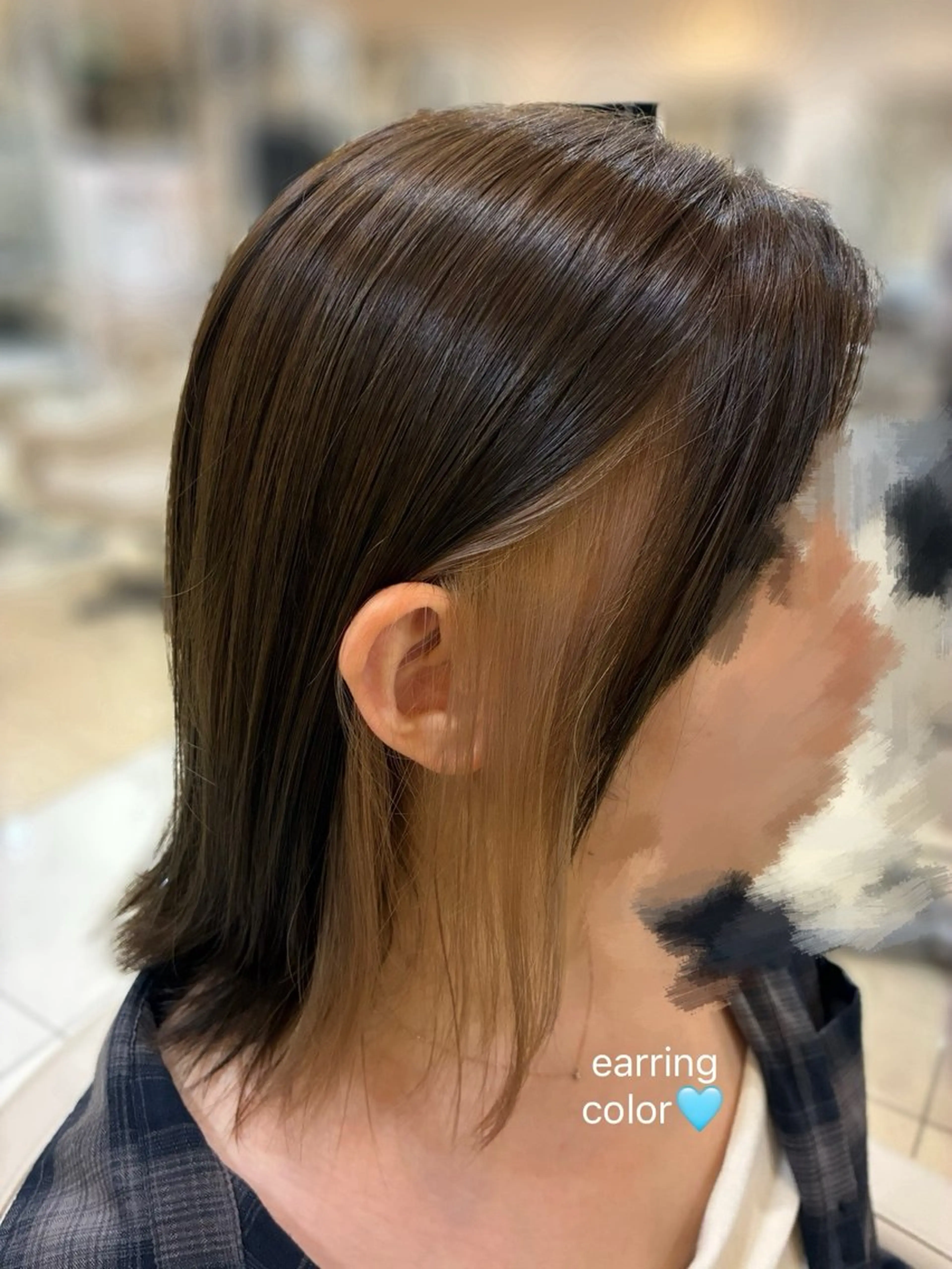 ワンカラー ＋ イヤリングカラーの写真