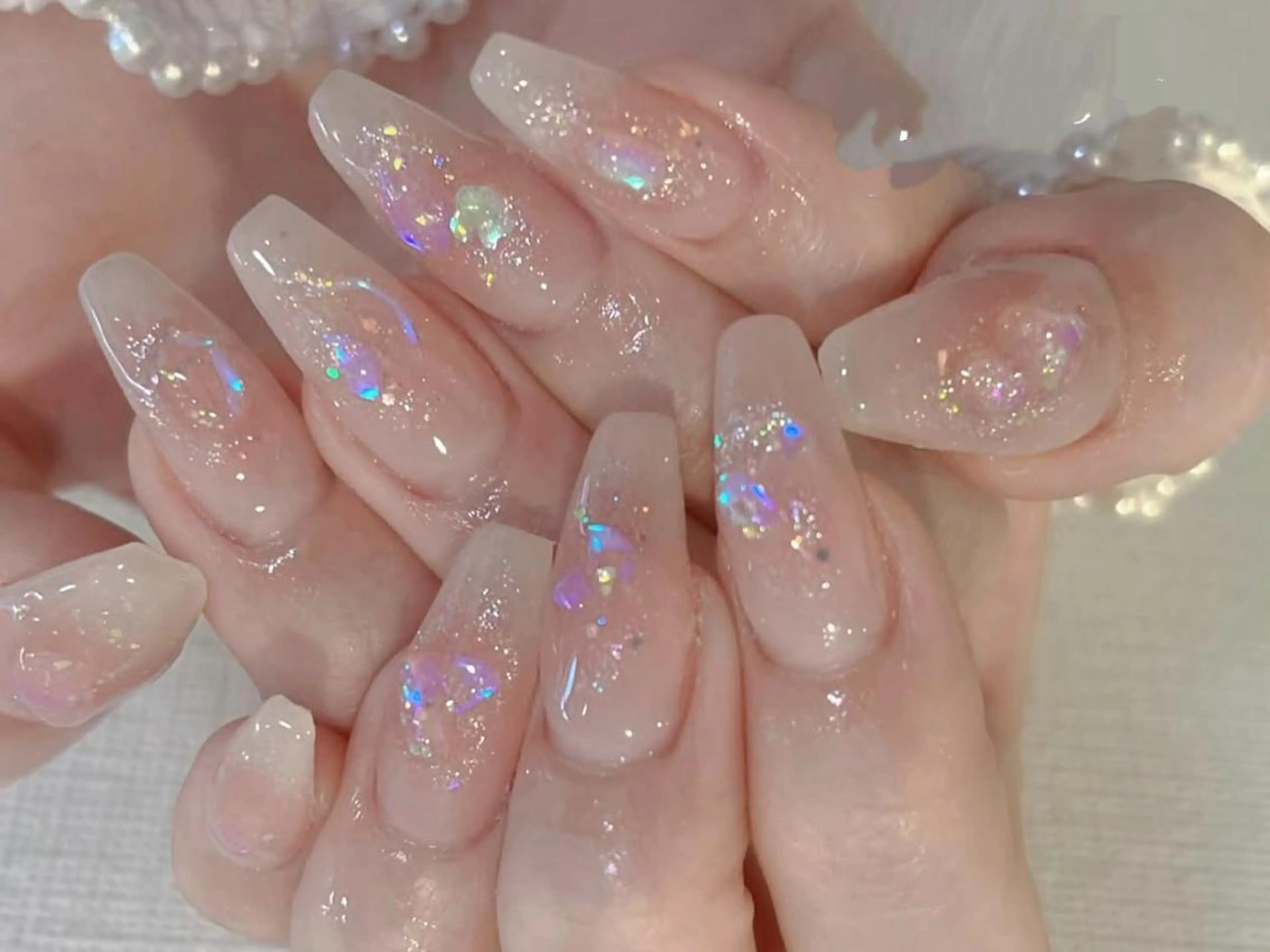 メンズ ネイル アートネイル フレンチネイル ジェルネイル キラキラネイル パラジェル Bloom kabukiのネイルデザイン