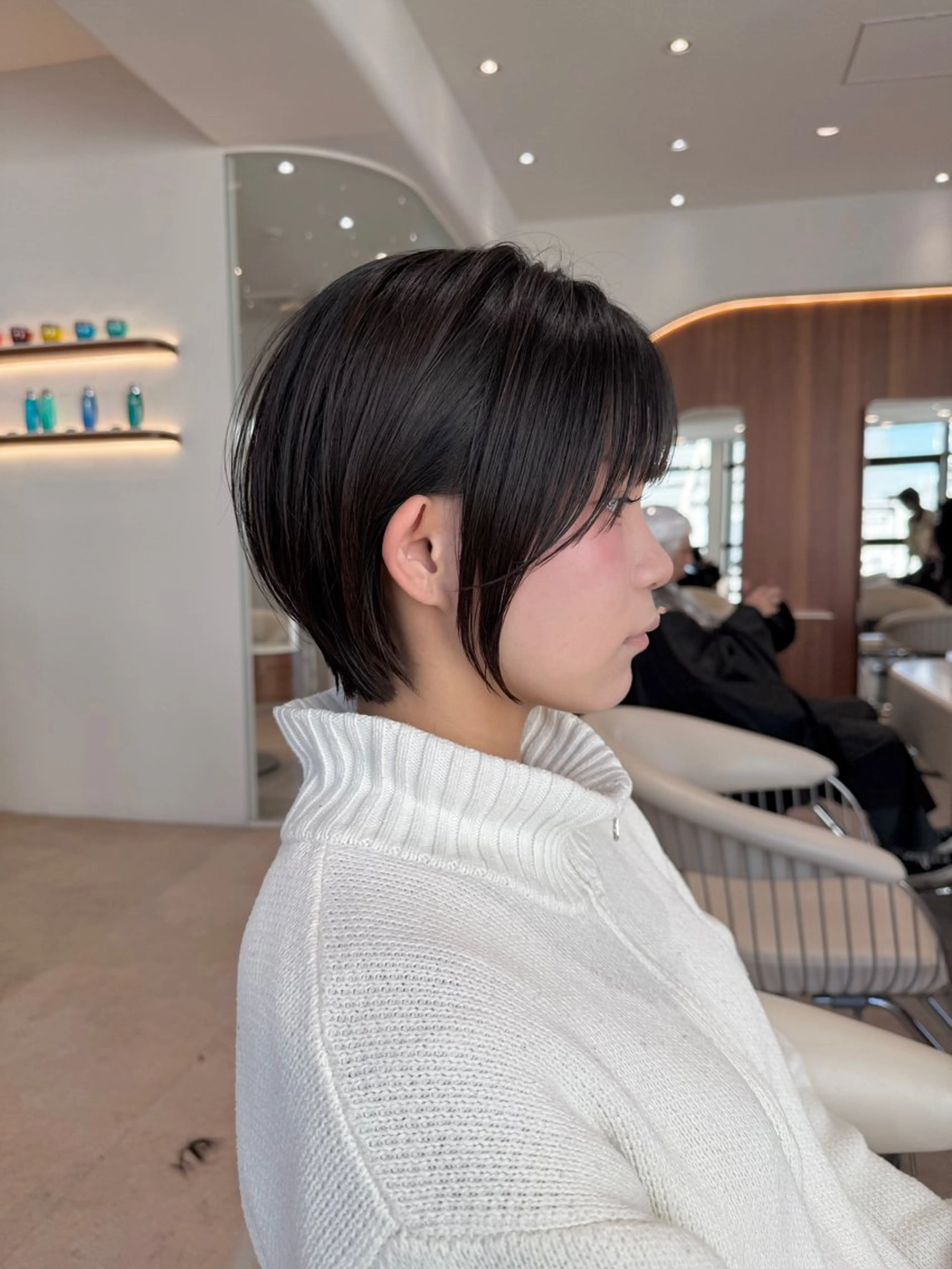 ショート カラー ショートボブ ショートレイヤー ハンサムショート 丸みショート ボブ カット ヘアカラー 縮毛矯正 トリートメント 渋谷ボブ/レイヤー ボブ田中航平のヘアスタイル