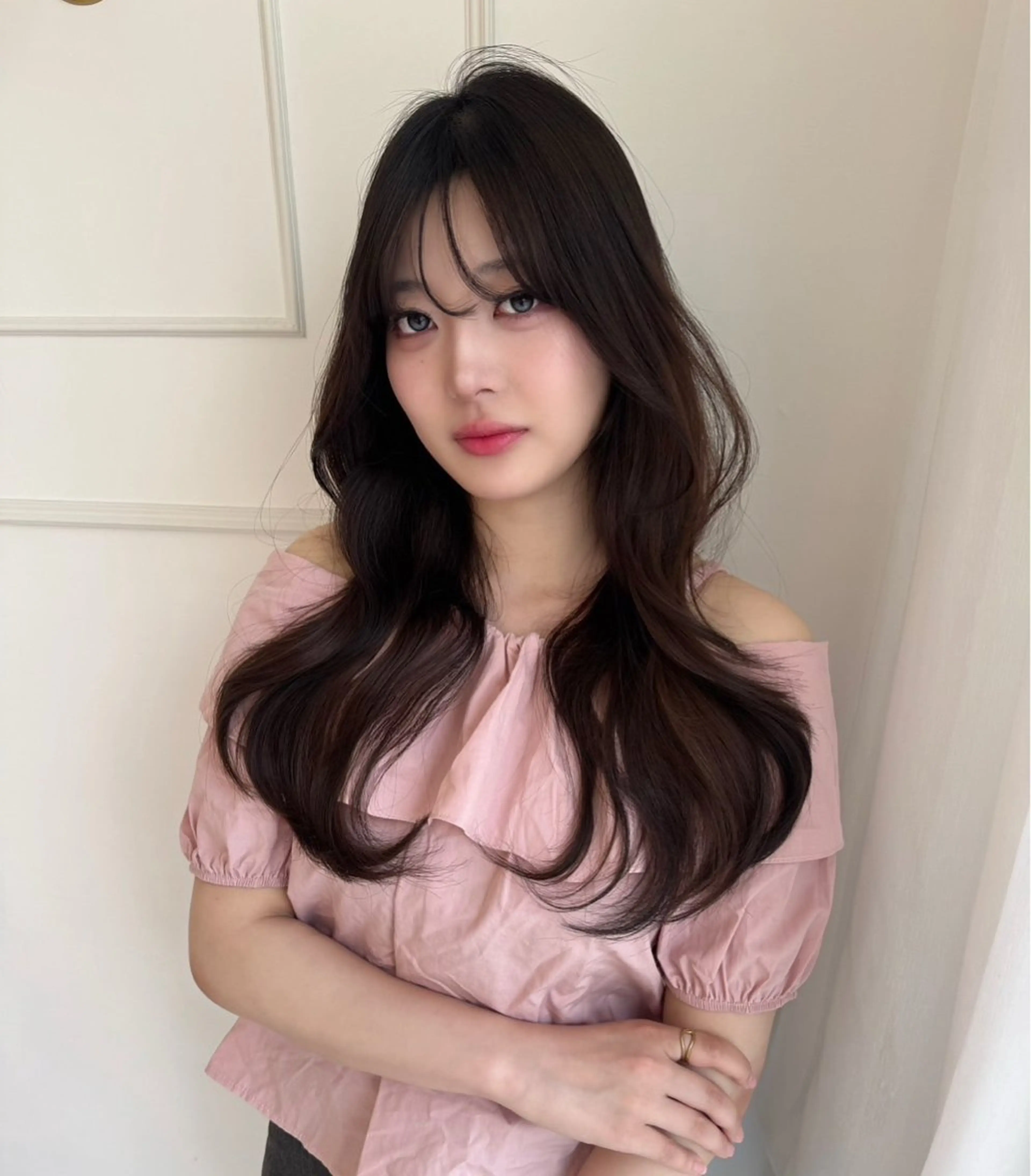 ロング カラー カット ヘアカラー トリートメント ParveMix🍀 藤原愛未のヘアスタイル