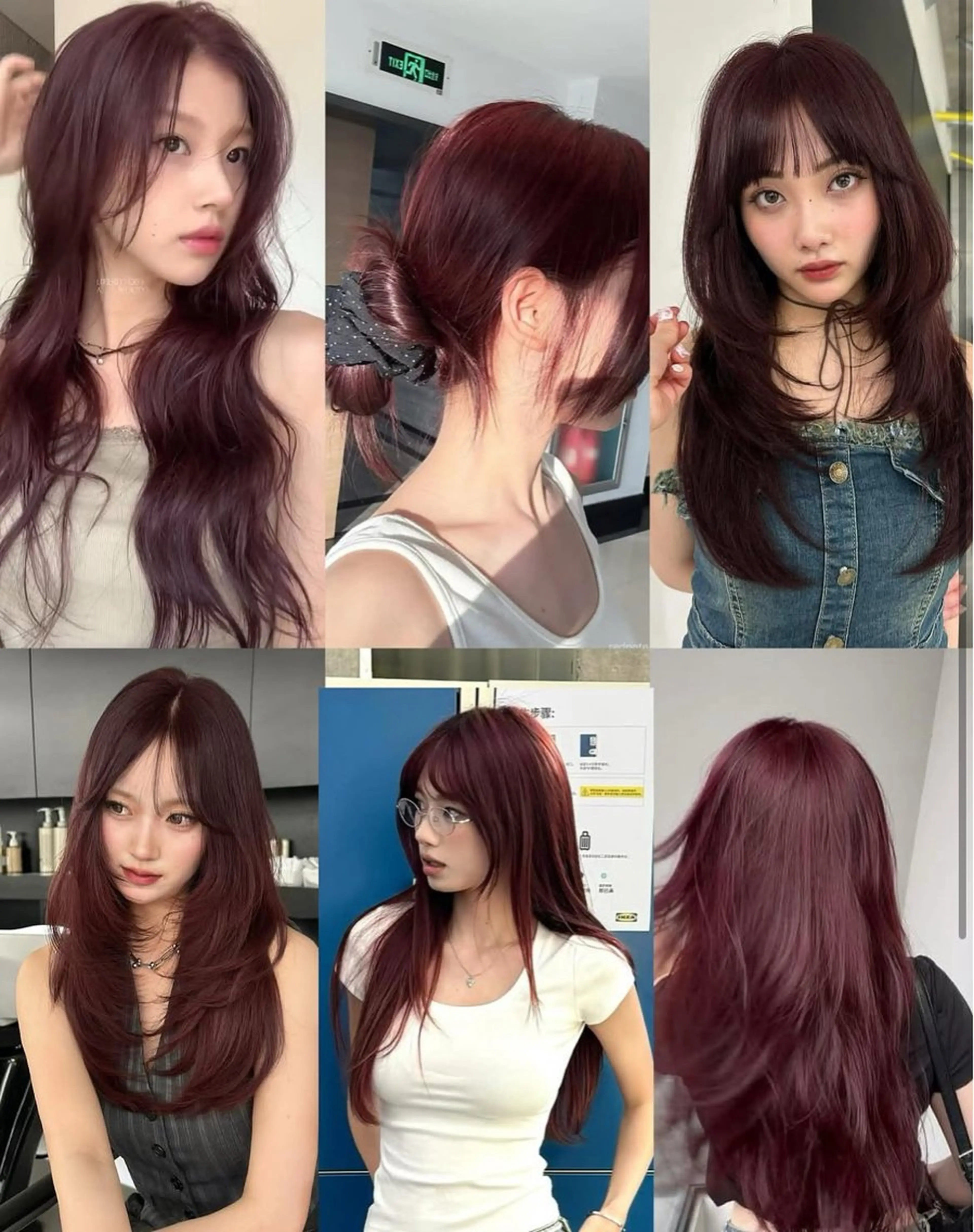 ロング カラー ヘアアレンジ ブリーチ ブリーチなしカラー レッドカラー yoko/レイヤー カット／艶カラーのヘアスタイル