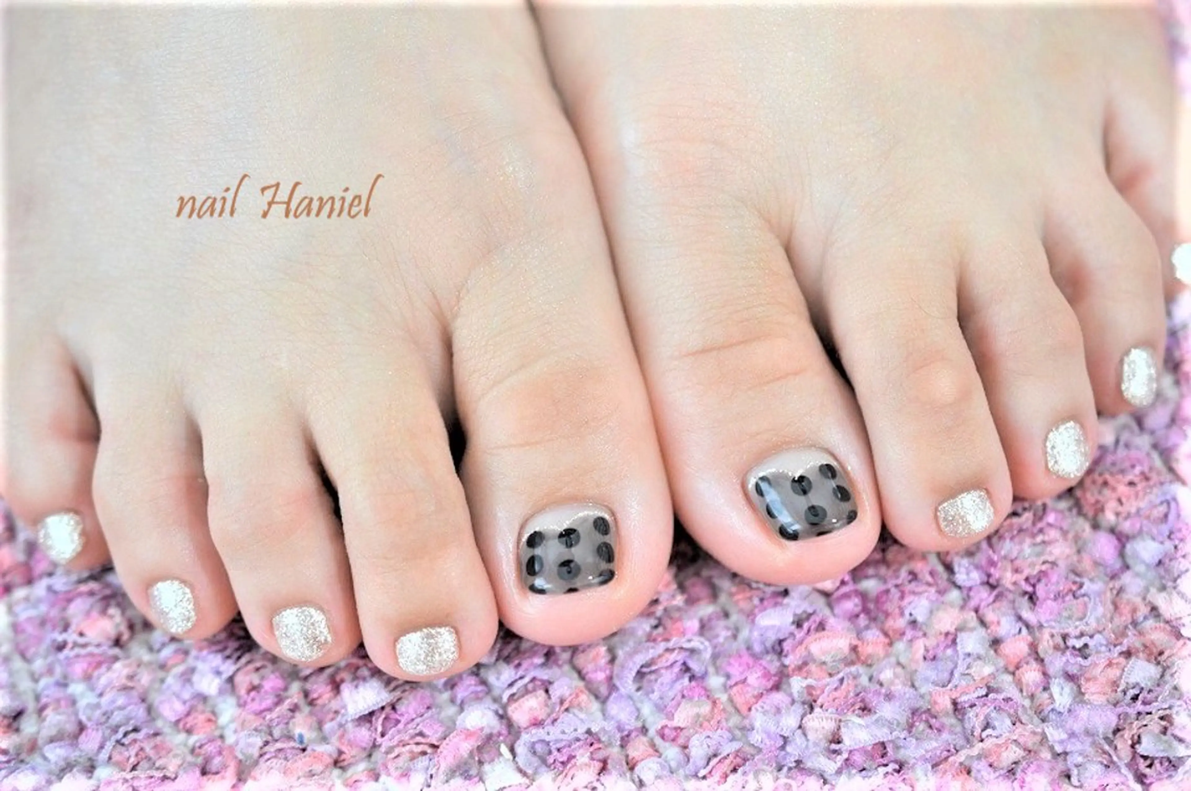 ネイル アートネイル フットネイル ジェルネイル グラデーション オフィスネイル nail Haniel所属・半蔵門サロンハニエル 魅神 ちよのネイルデザイン