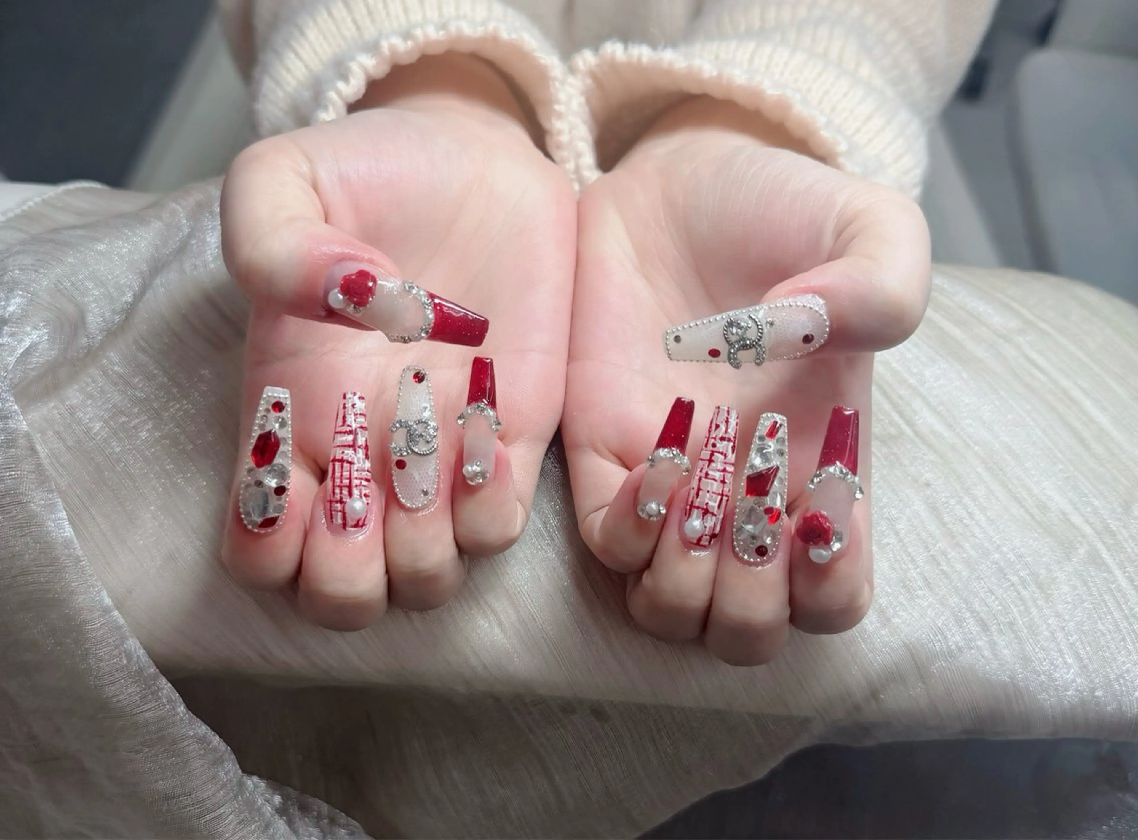 ネイル アートネイル フレンチネイル ジェルネイル 韓国ネイル マグネットネイル ハンドネイル Lenie Nail Okuboのネイルデザイン