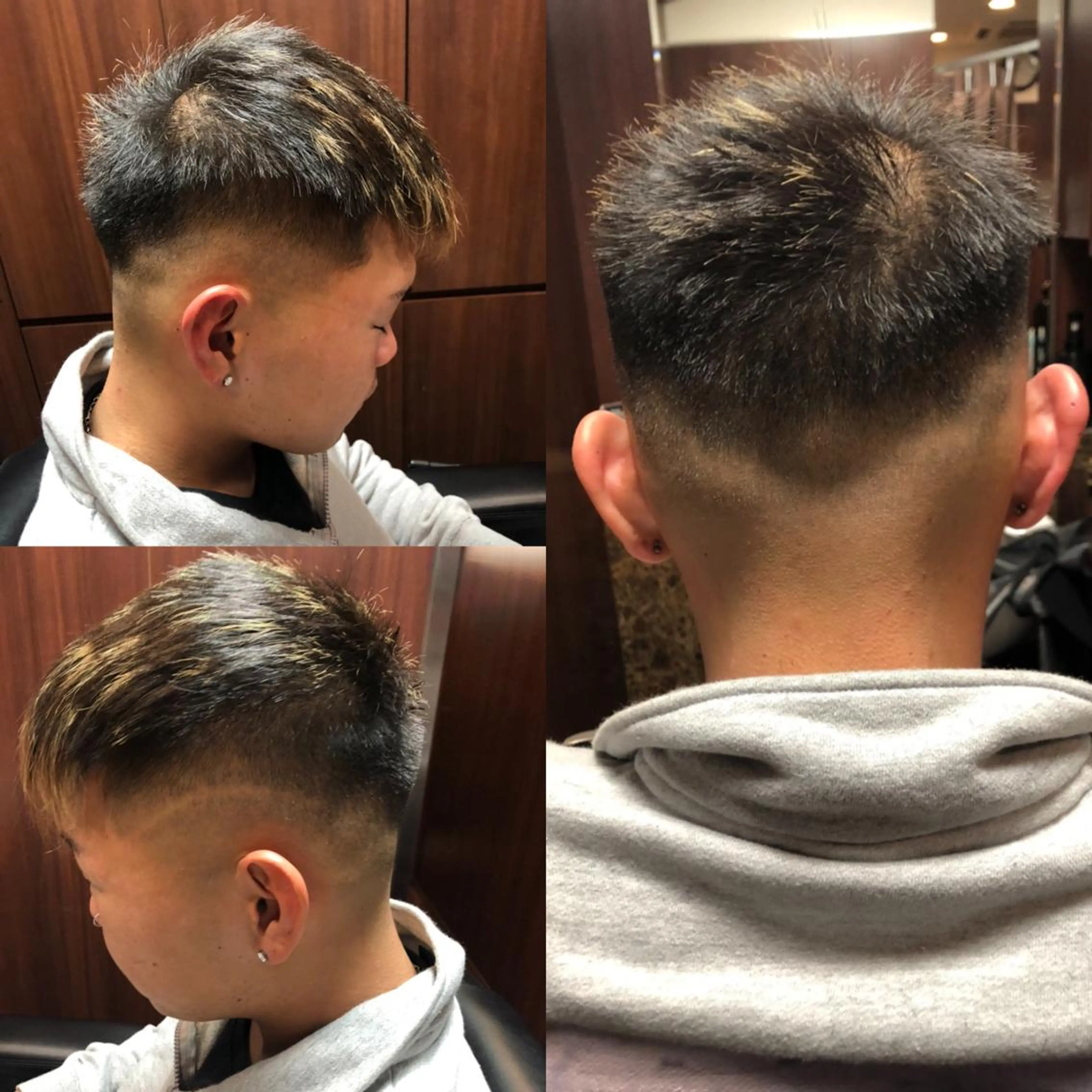ショート メンズ フェードカット スキンフェード 菅野 綺華のヘアスタイル