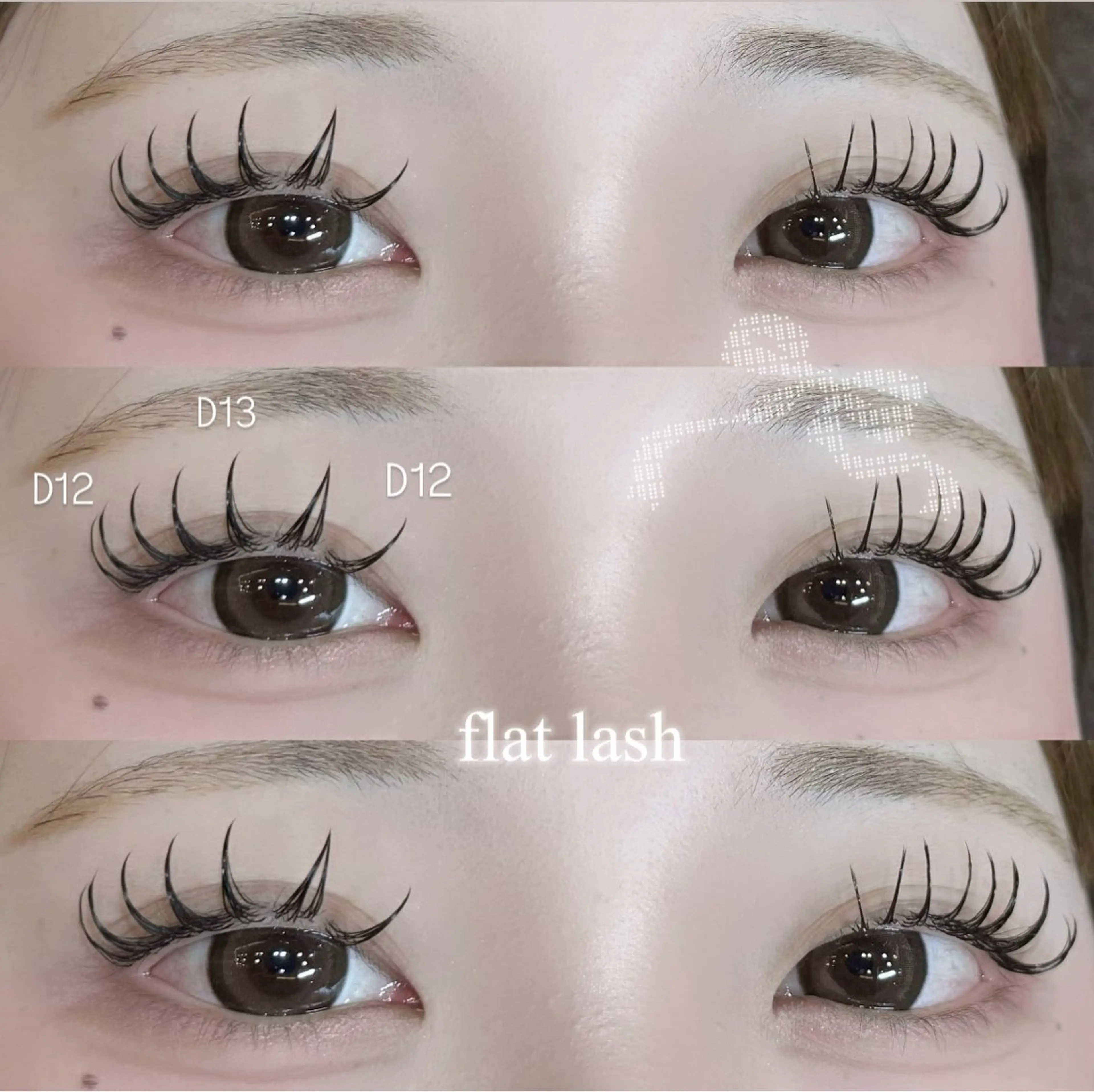 マツエク・マツパ Dカール フラットラッシュ マツエク ♡ yuri ♡のマツエク・マツパデザイン