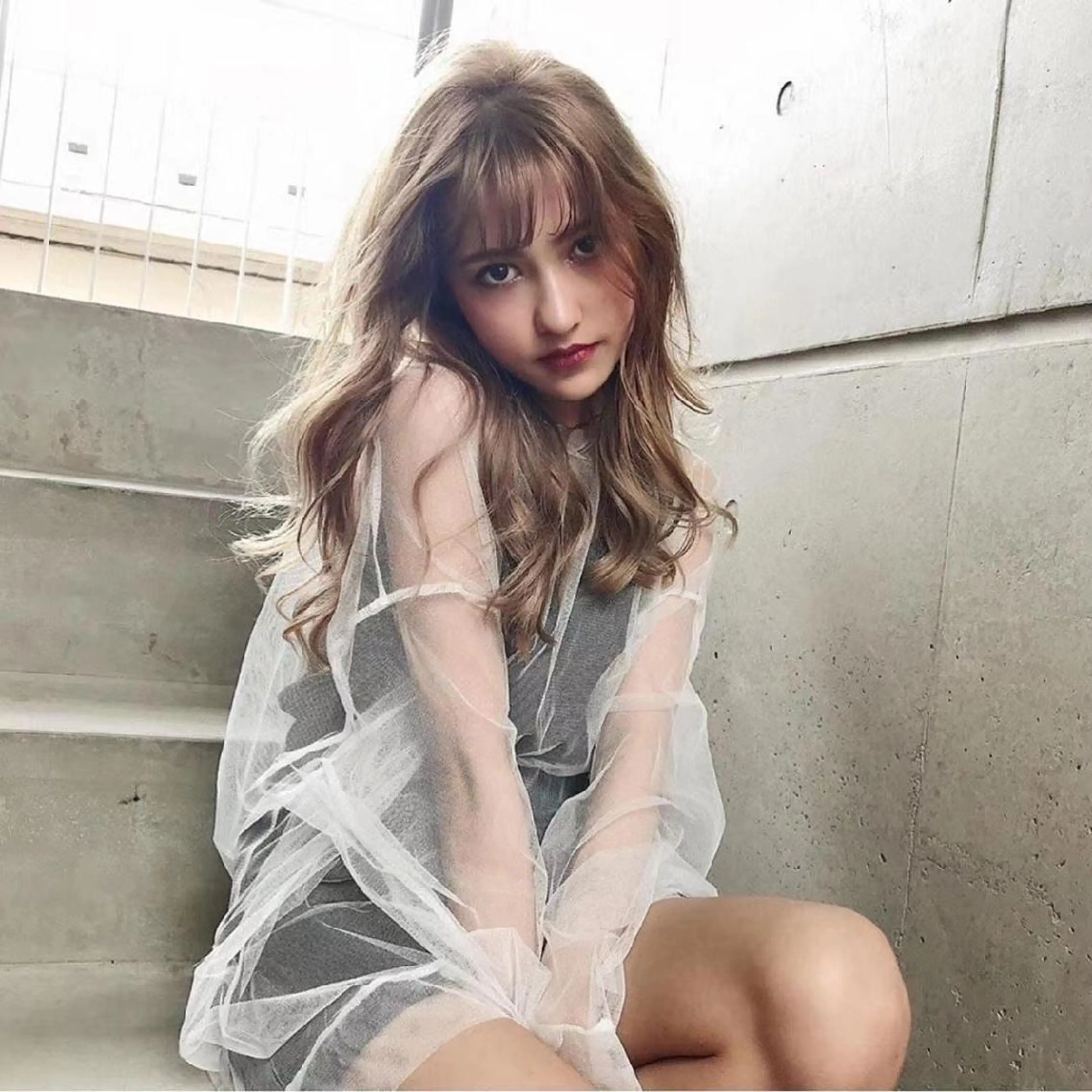 ロング カラー パーマ u hair所属・こばやし ももこのヘアスタイル