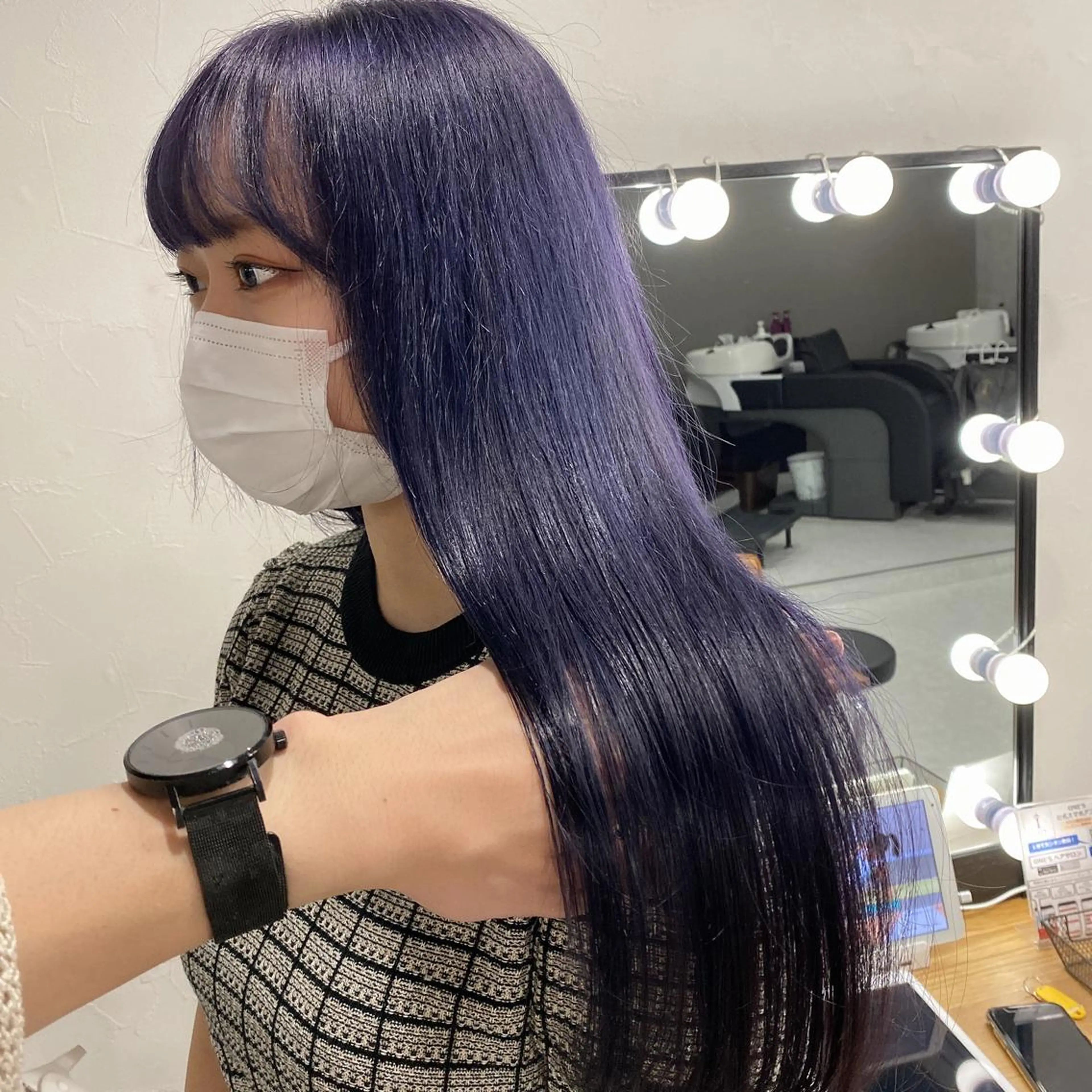 セミロング カラー ヘアカラー トリートメント ヘアセット ハイトーン×韓国ヘア 💍tiam💍のヘアスタイル