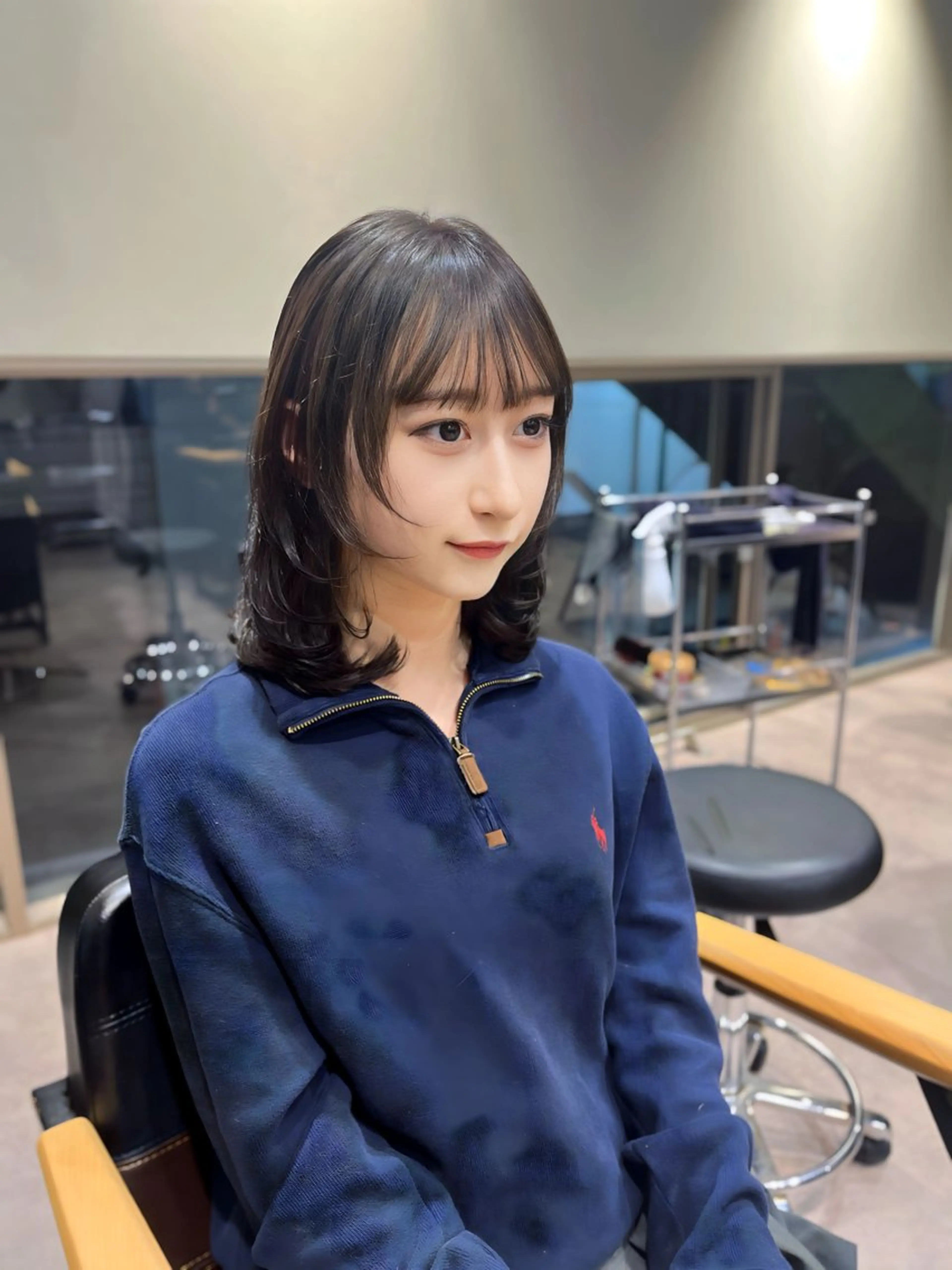 ミディアム レイヤーカット カット ヘアカラー トリートメント ヘッドスパ 佐藤優太朗 似合わせ/髪質改善のヘアスタイル