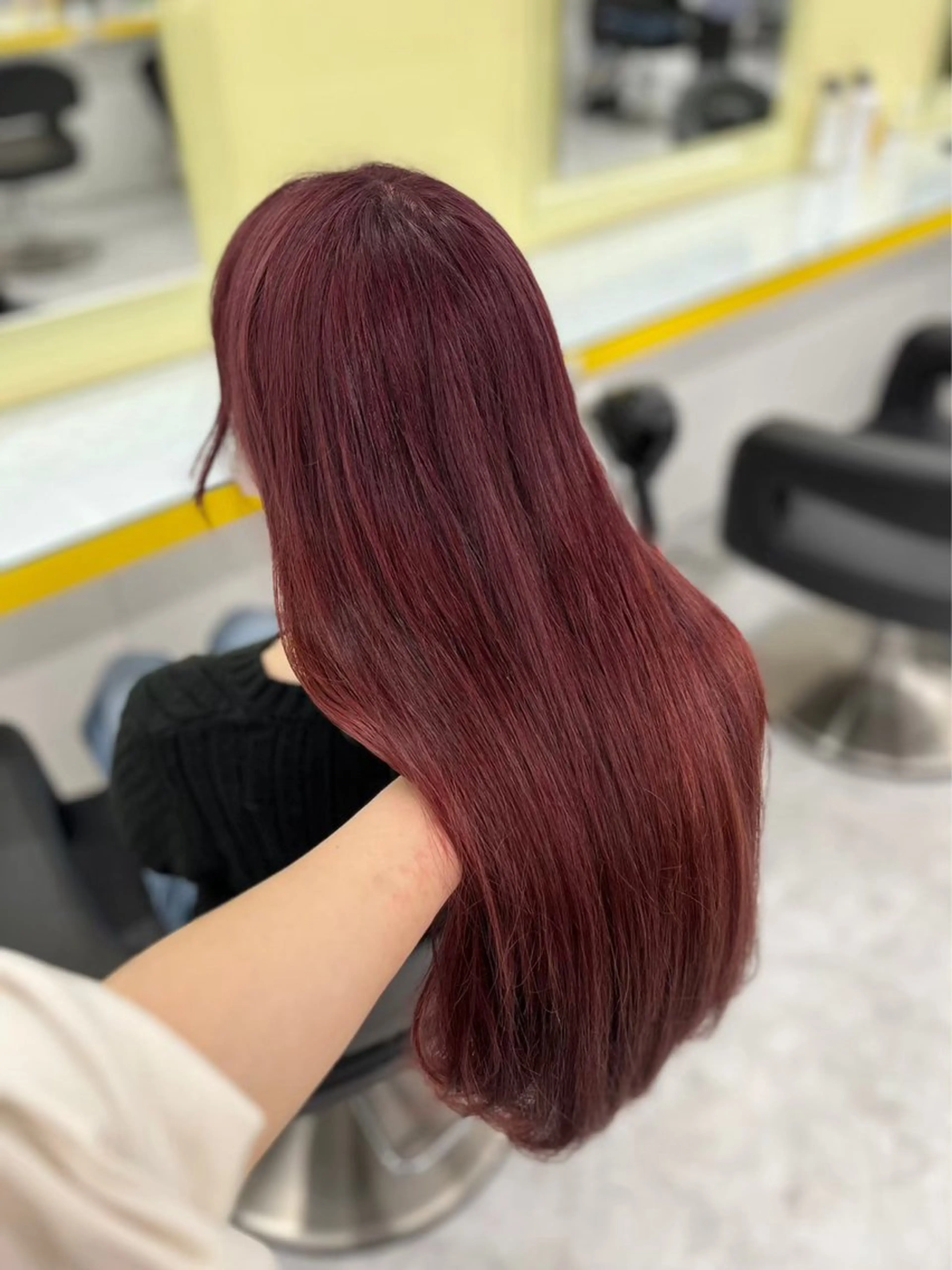 ロング カラー レッドカラー ヘアカラー 💖トレンド夏 カラー💖FUTAのヘアスタイル