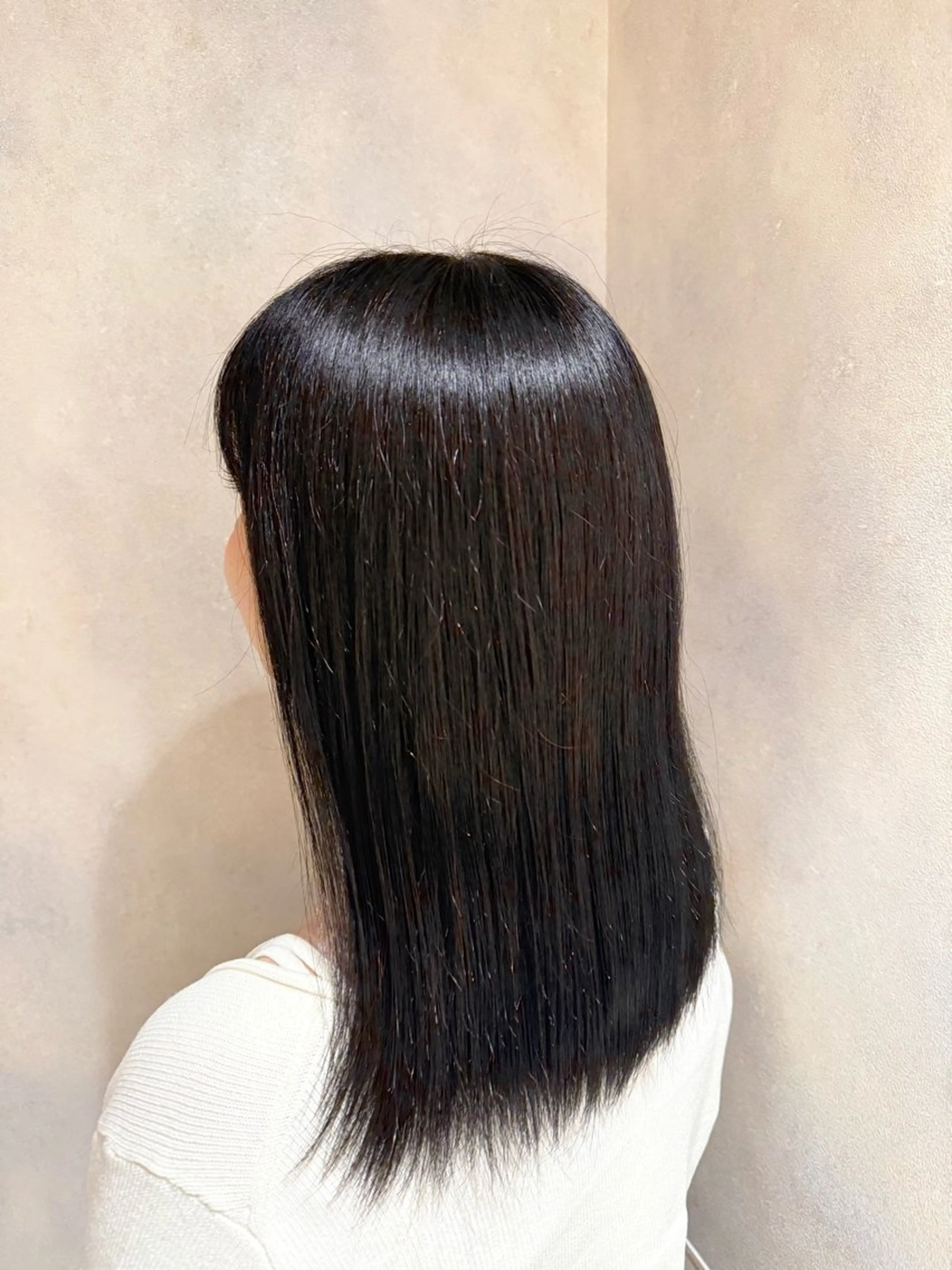 セミロング カラー ヘアカラー 暗髪🥣アレンジ🎀 FACE。らんのヘアスタイル