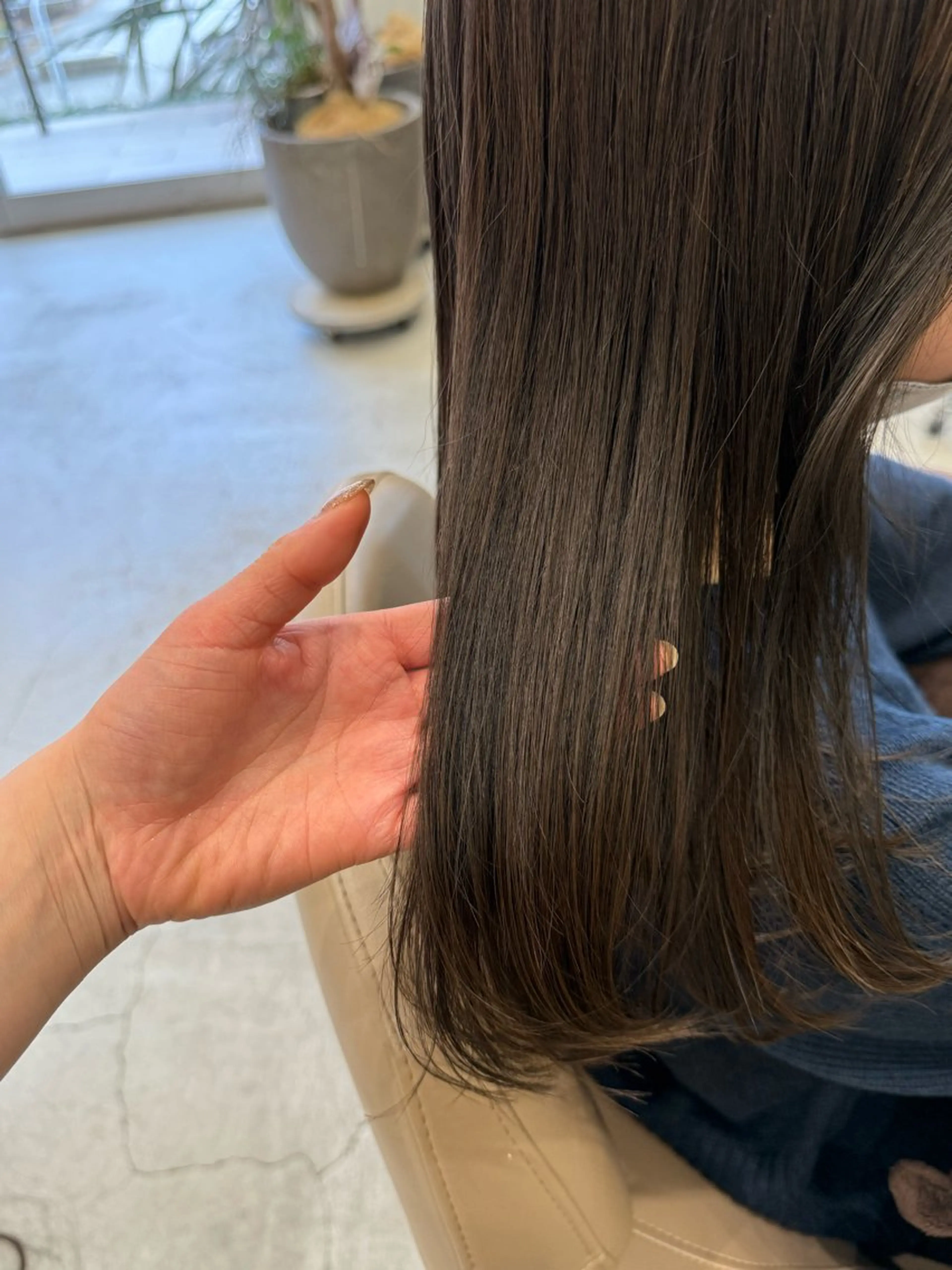 ロング カラー カット ヘアカラー U too e’s 鎌倉🌿堀岡千紘のヘアスタイル