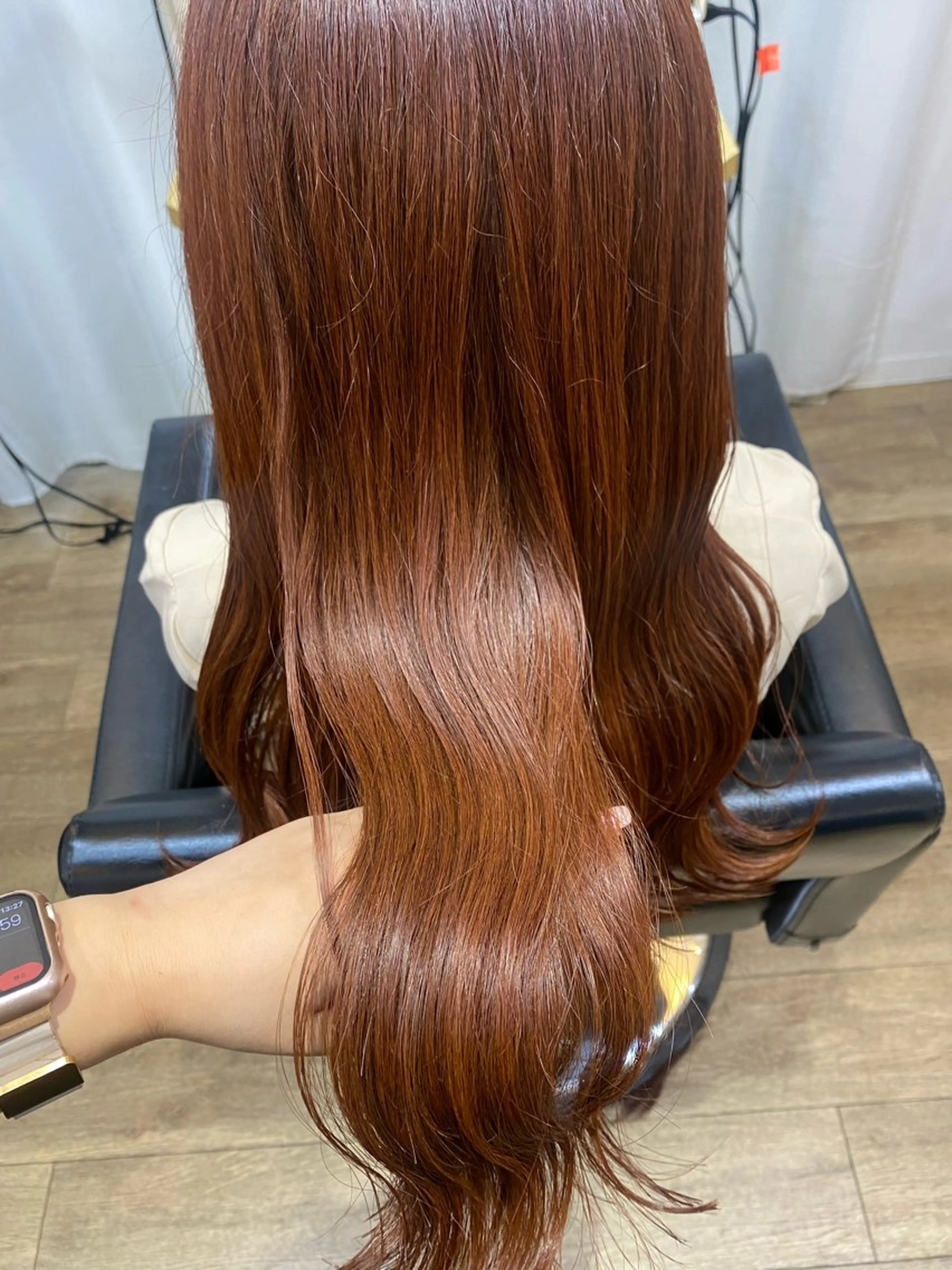 ロング カラー ブラウンカラー 透明感カラー オレンジ オレンジブラウン ヘアカラー みやび🫧髪質改善 🫧透明感カラー🫧のヘアスタイル