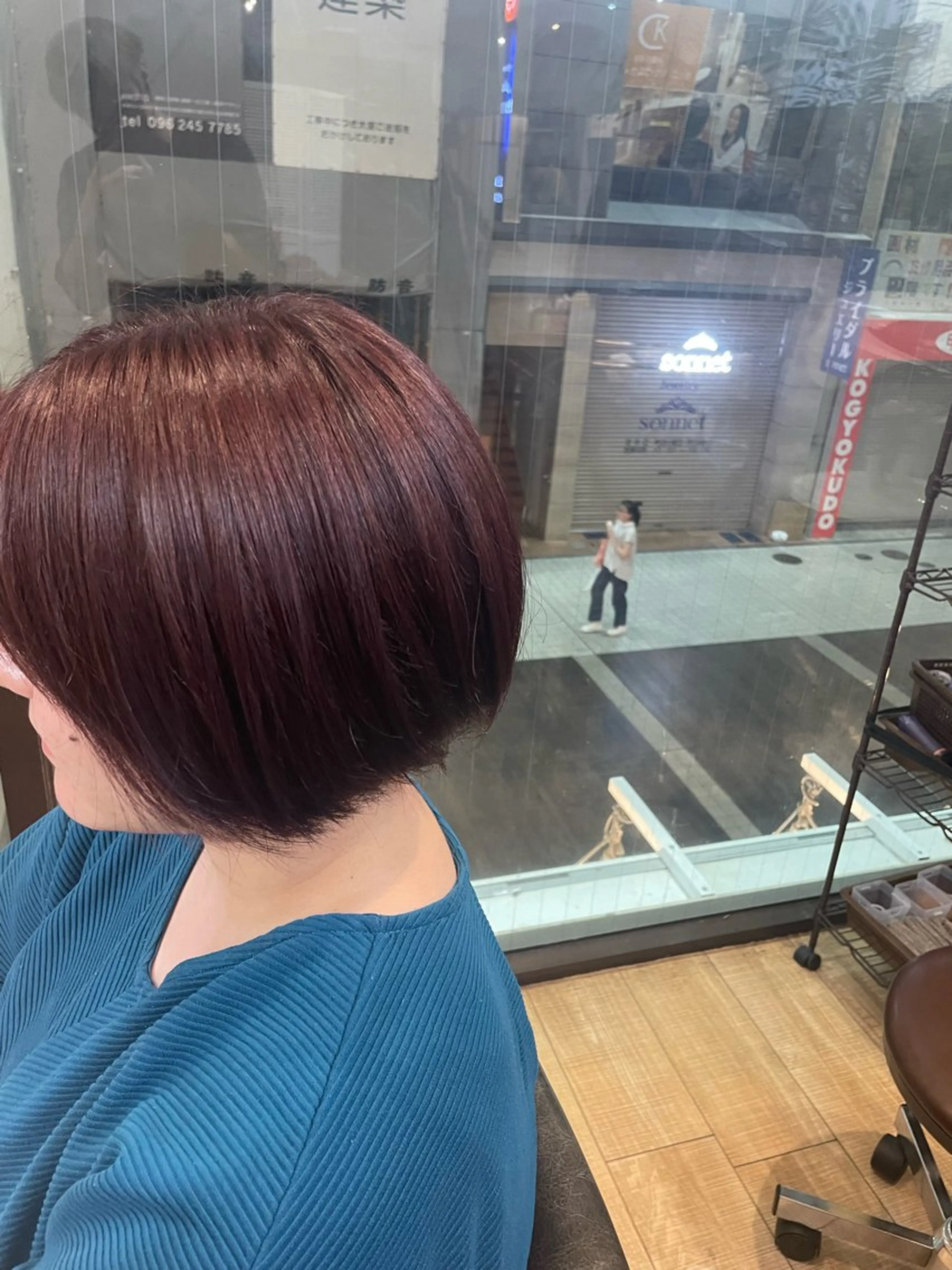 ショート カラー レッドカラー ヘアカラー 浦野 翔のヘアスタイル