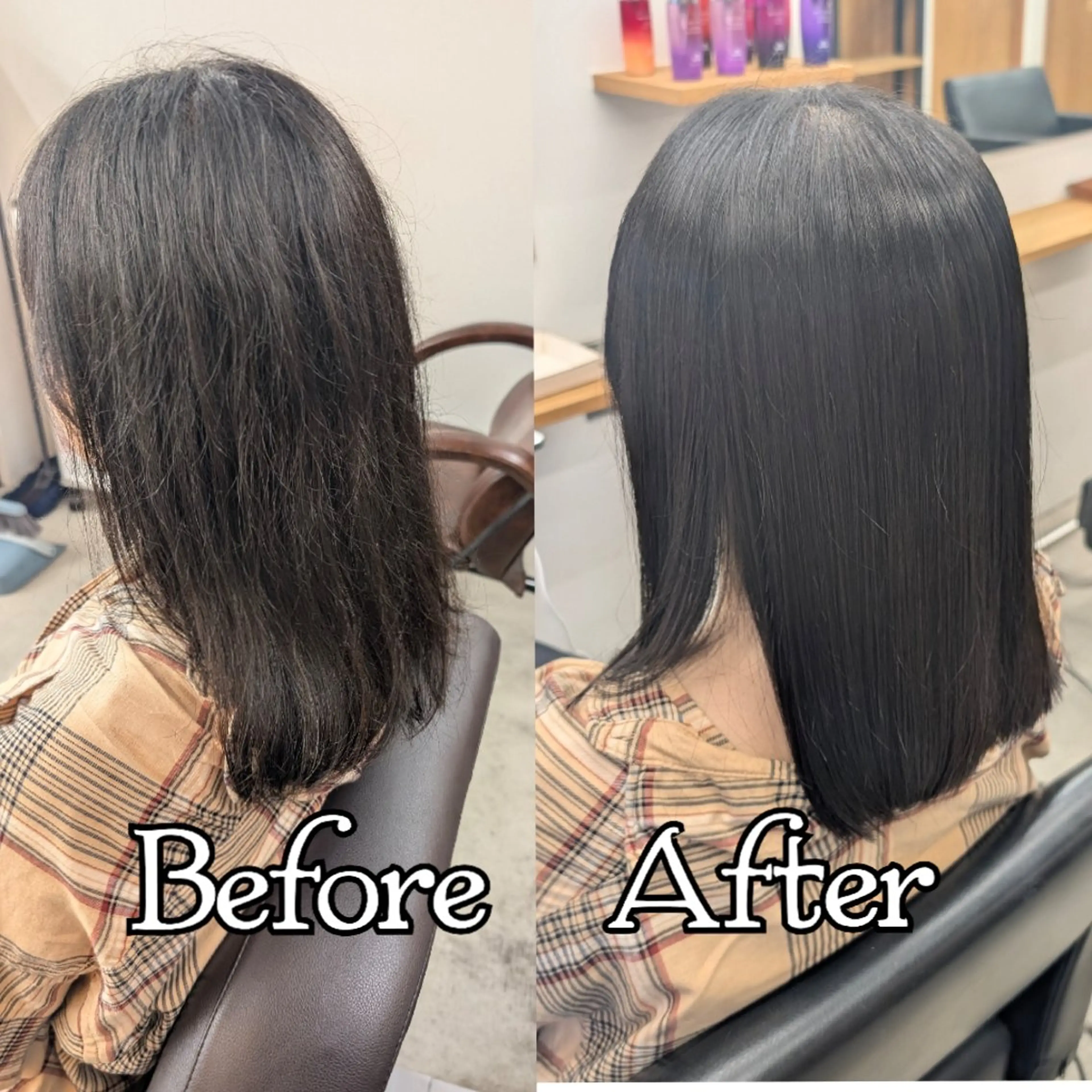 ミディアム 髪質改善 トリートメント カット トリートメント R hair🧡 伊藤美和🤎のヘアスタイル