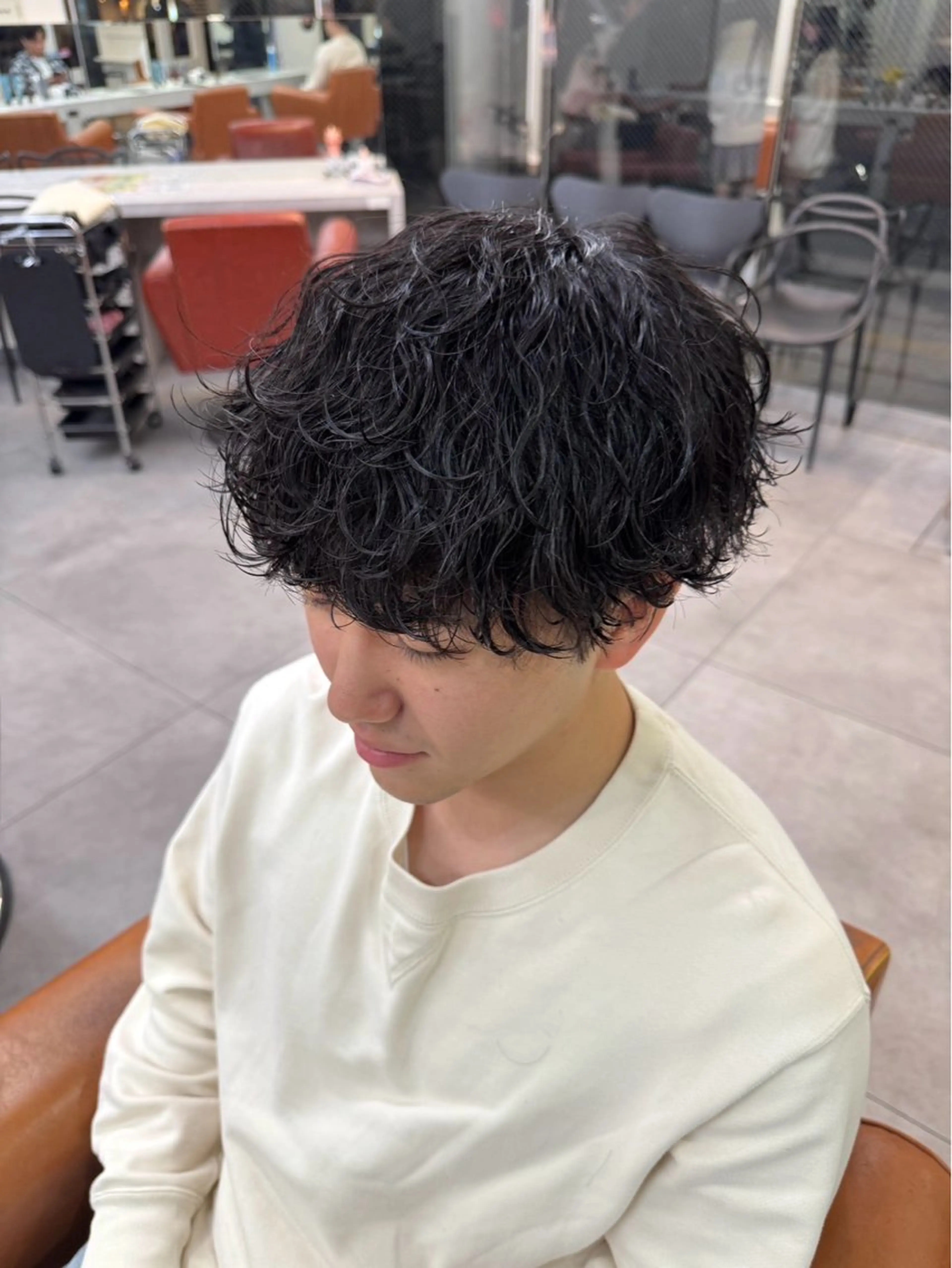 ショート カラー パーマ メンズ 井上 光/メンズ /京都駅/パーマのヘアスタイル
